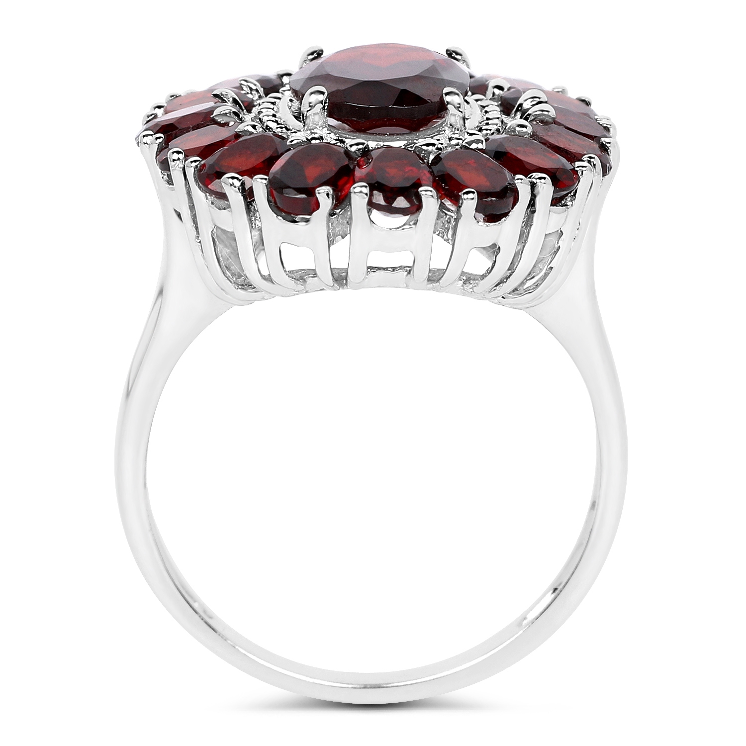 5.20 ct Genuine Garnet .925 Sterling Silver Ring