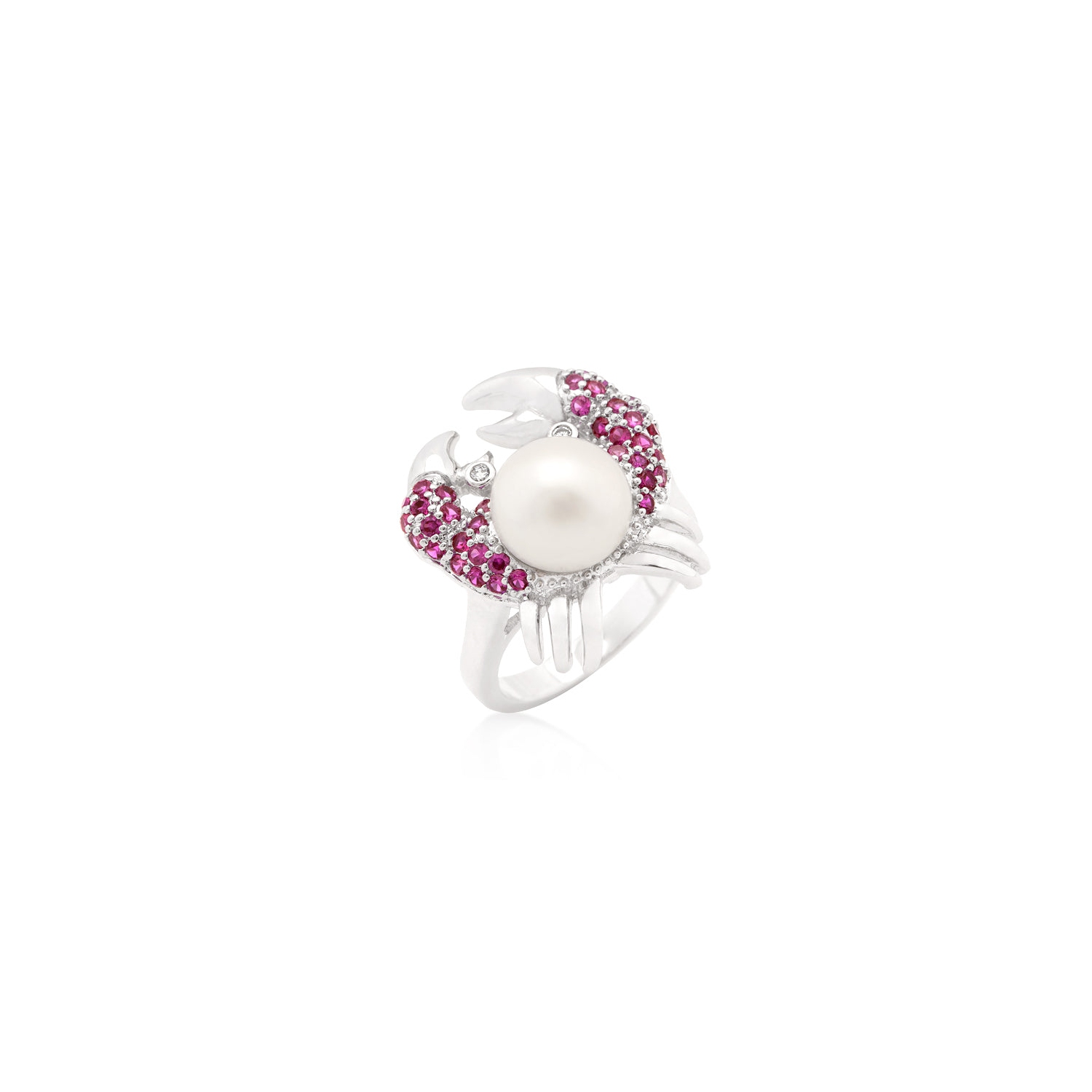 Pearl Crab Cubic Zirconia Ring
