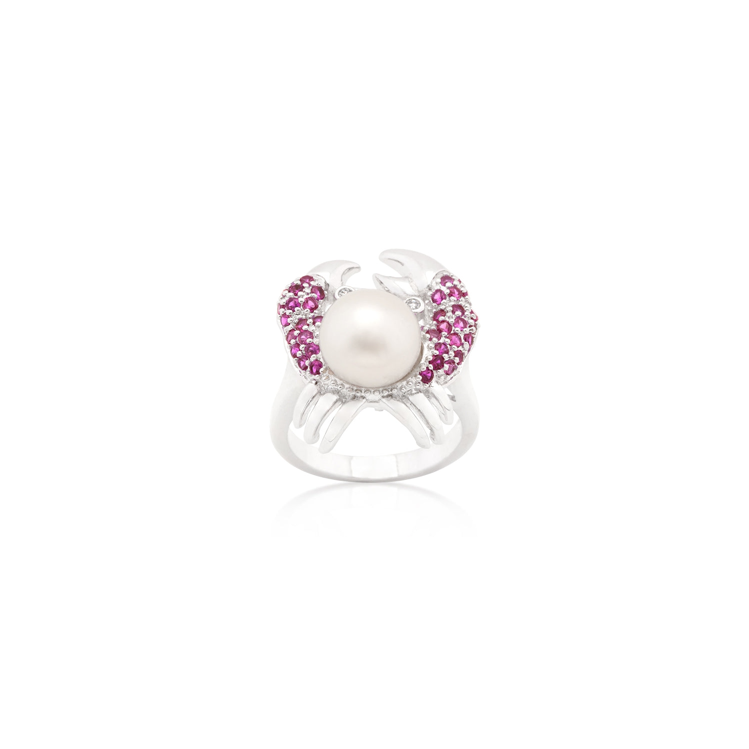Pearl Crab Cubic Zirconia Ring