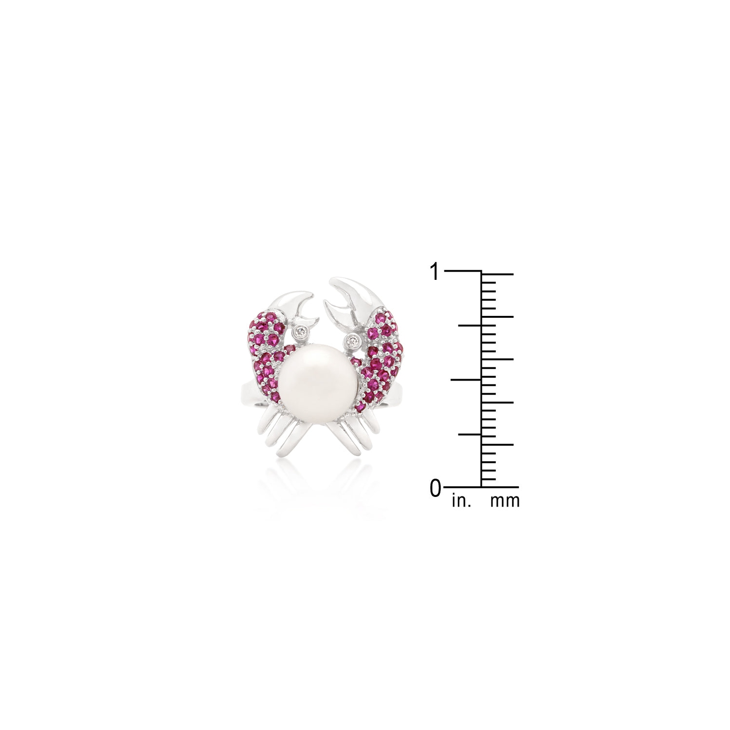 Pearl Crab Cubic Zirconia Ring