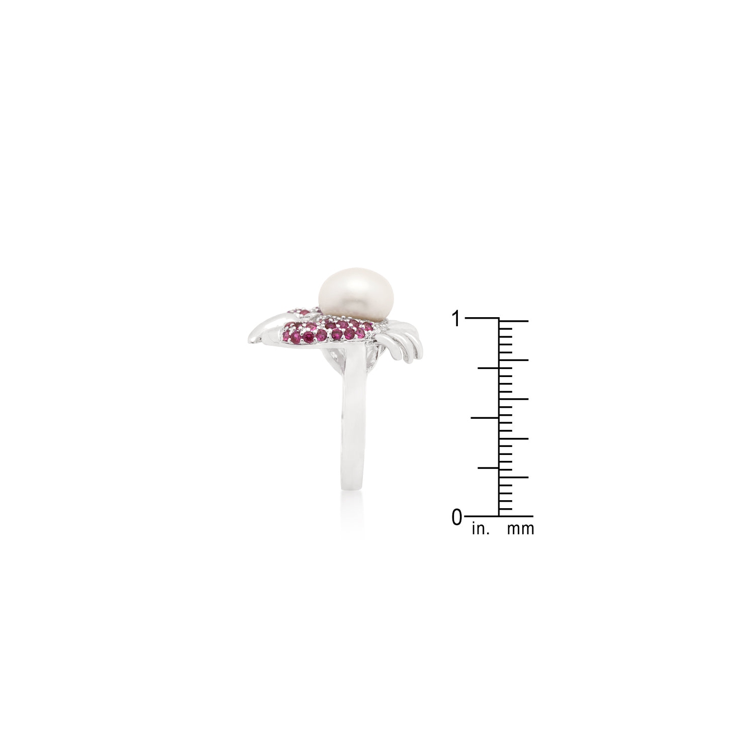 Pearl Crab Cubic Zirconia Ring