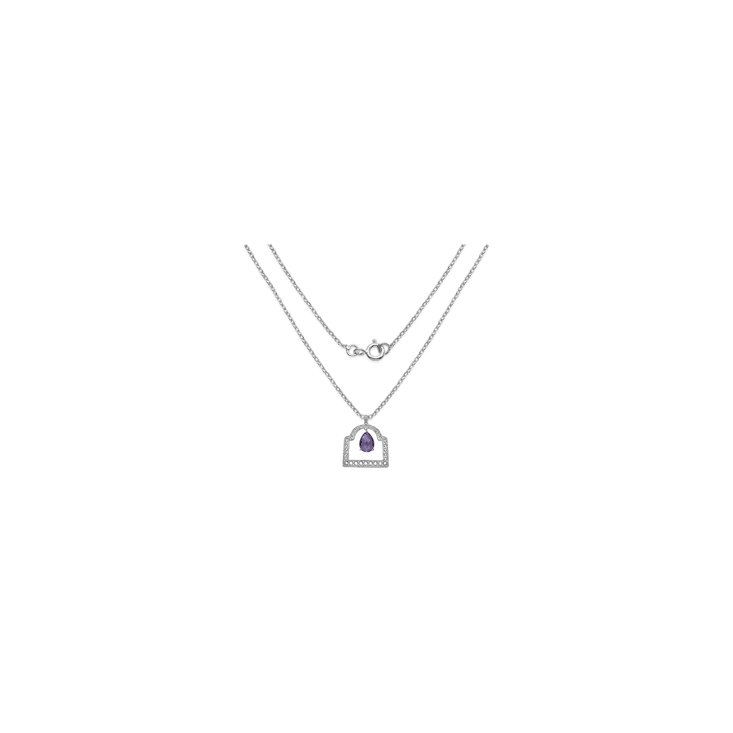 10.70 Carat Genuine Amethyst .925 Sterling Silver Pendant
