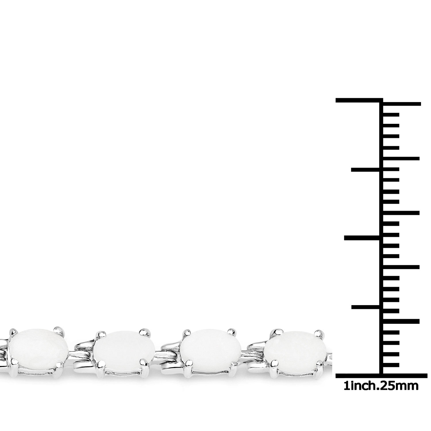 Bracelet en argent sterling .925 avec opale véritable de 6,82&nbsp;carat