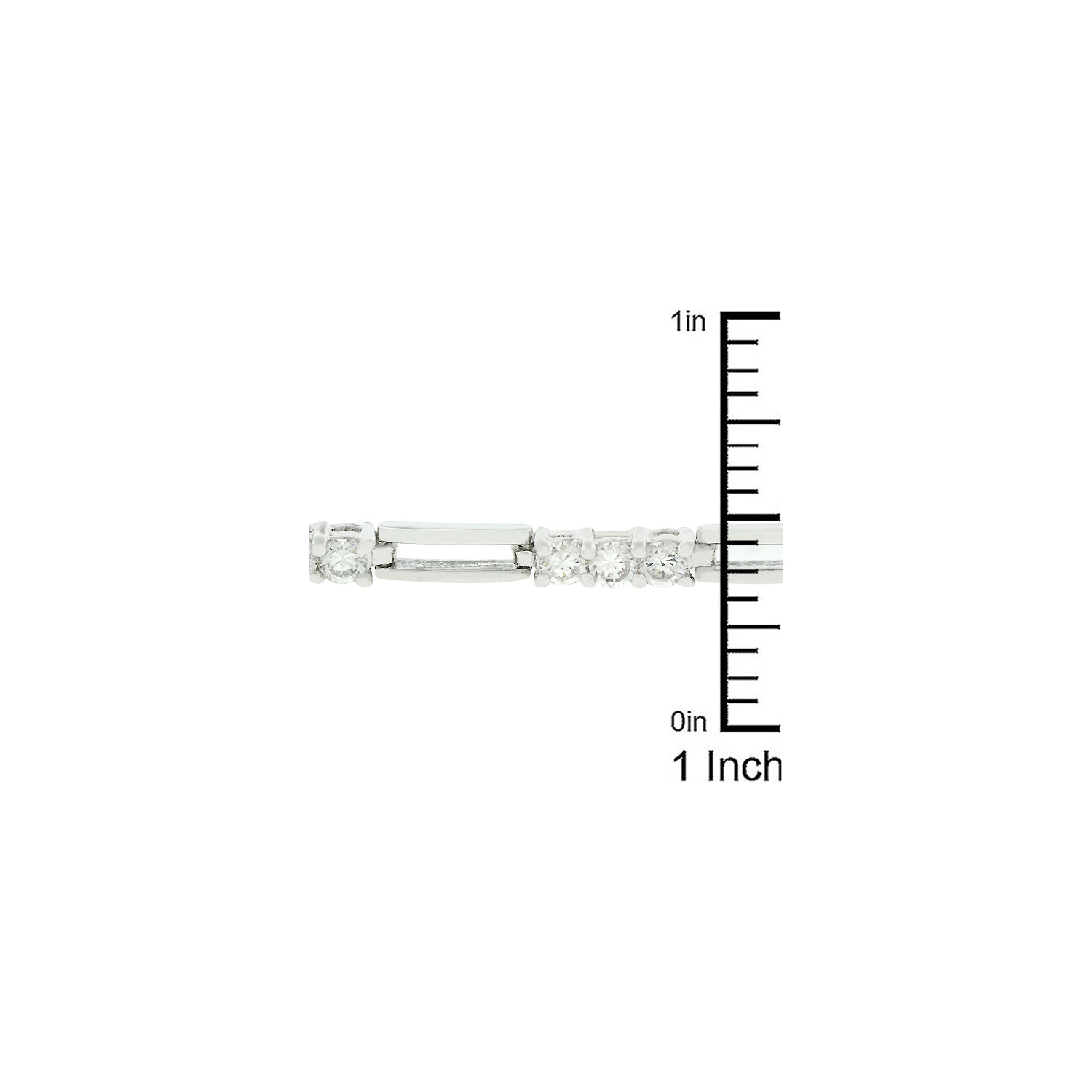 Bracelet élégant à trois zircons cubiques