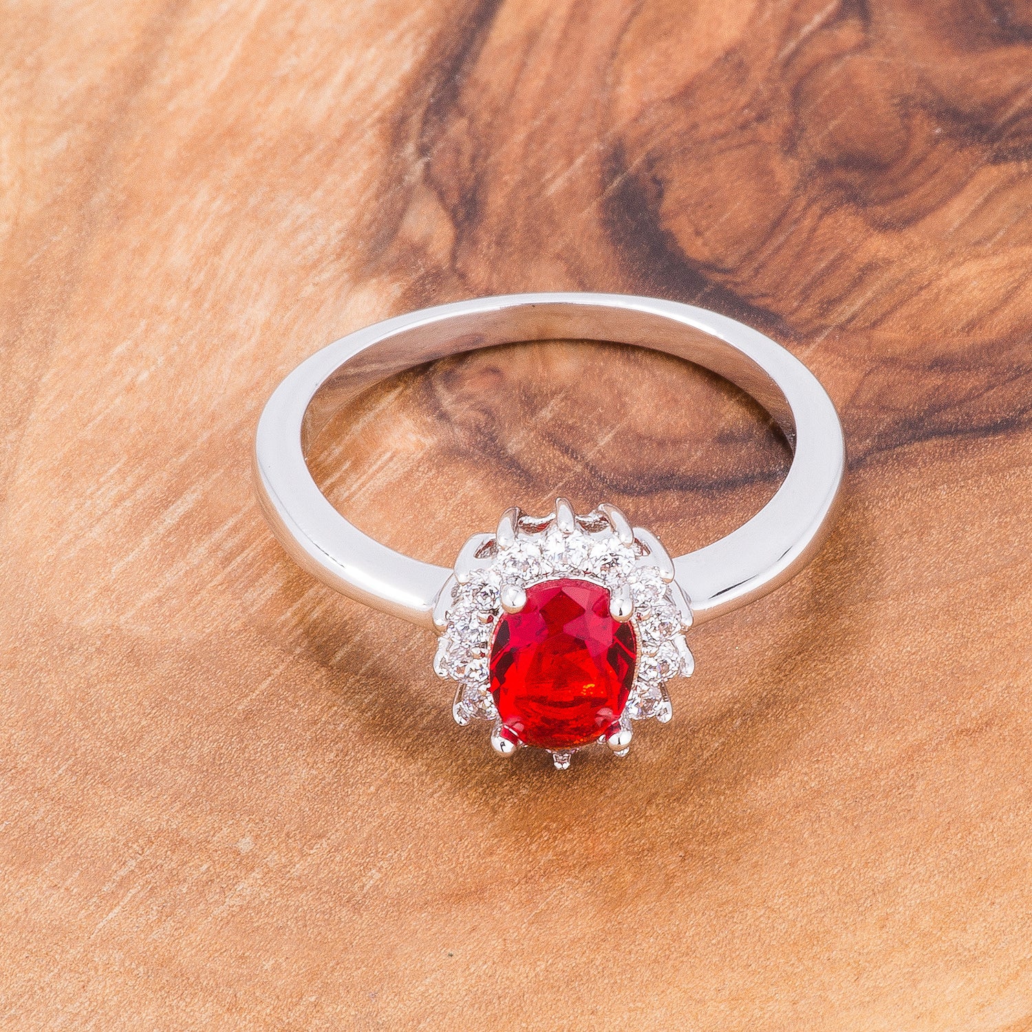 CZ Petite Oval Ring