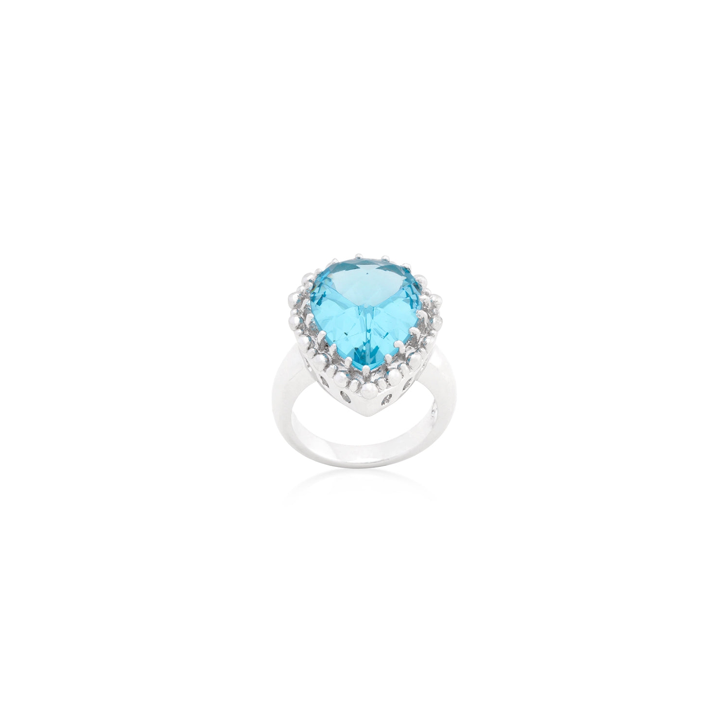 Bague cocktail, topaze solitaire