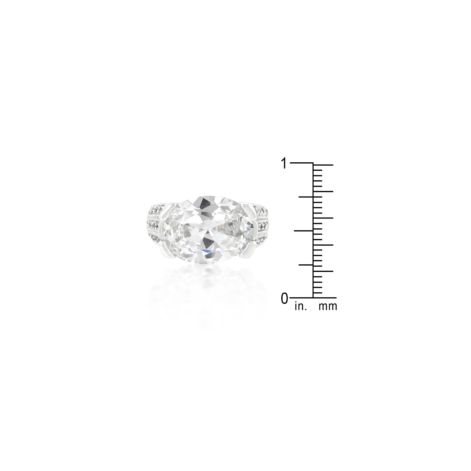 Oval Triplet Cubic Zirconia Ring