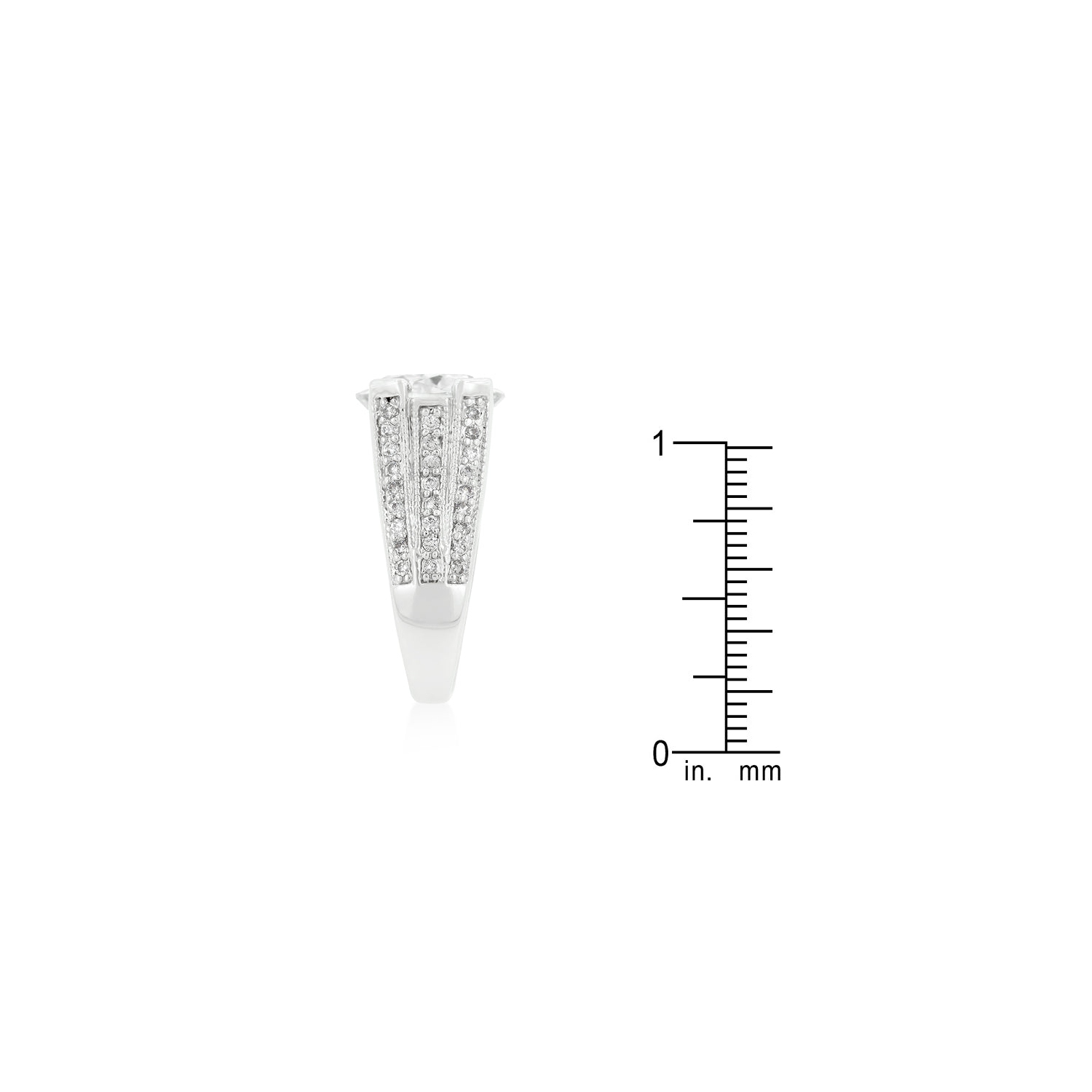 Oval Triplet Cubic Zirconia Ring