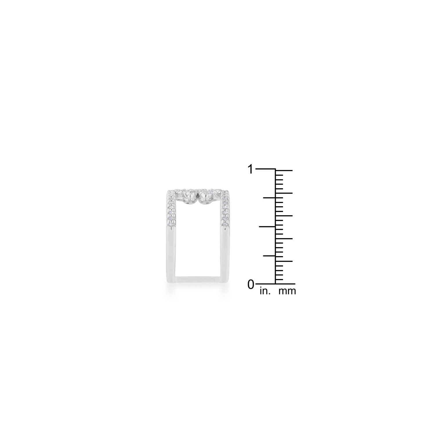 0.4ct CZ Delicate Floral Wrap Ring