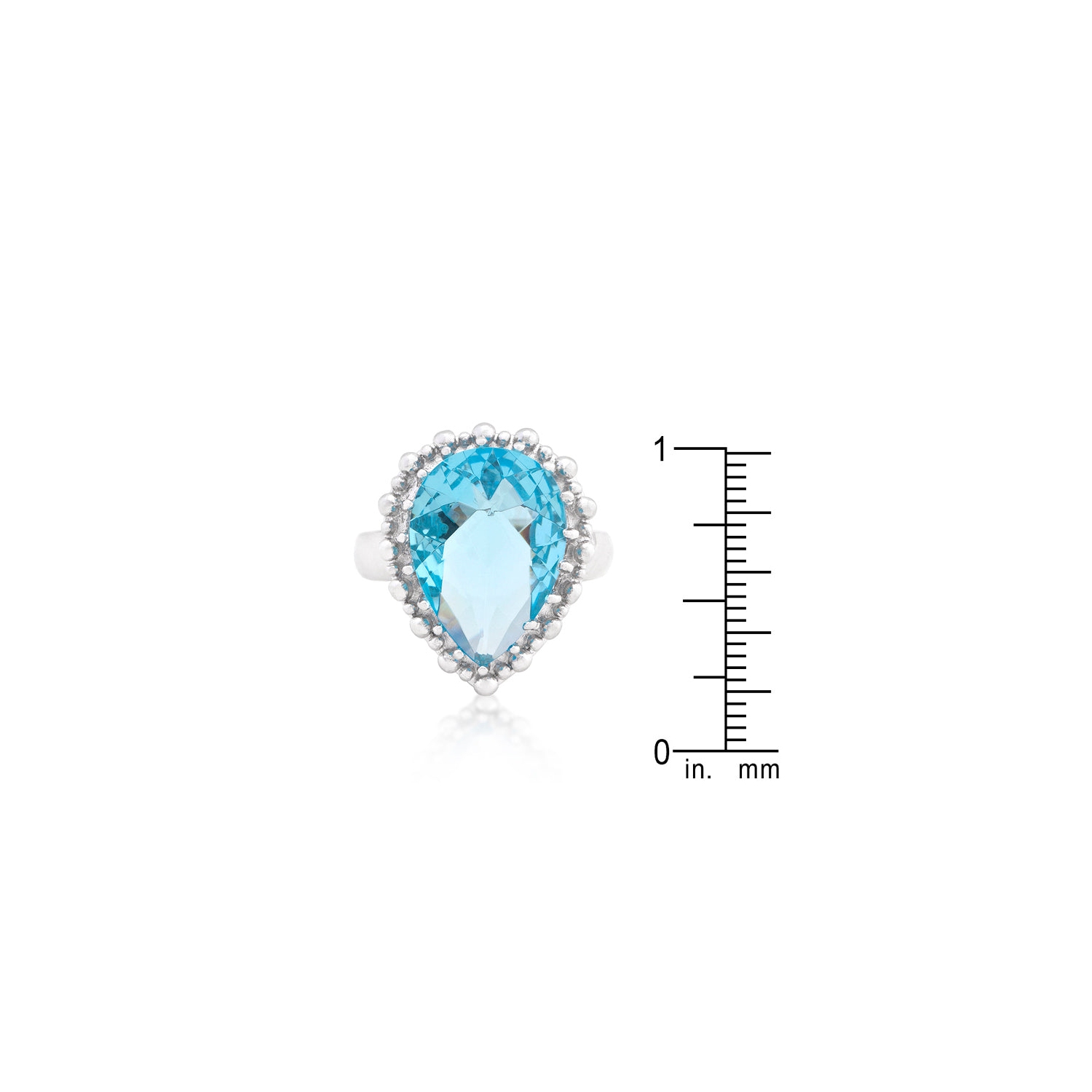 Solitaire Topaz Cocktail Ring