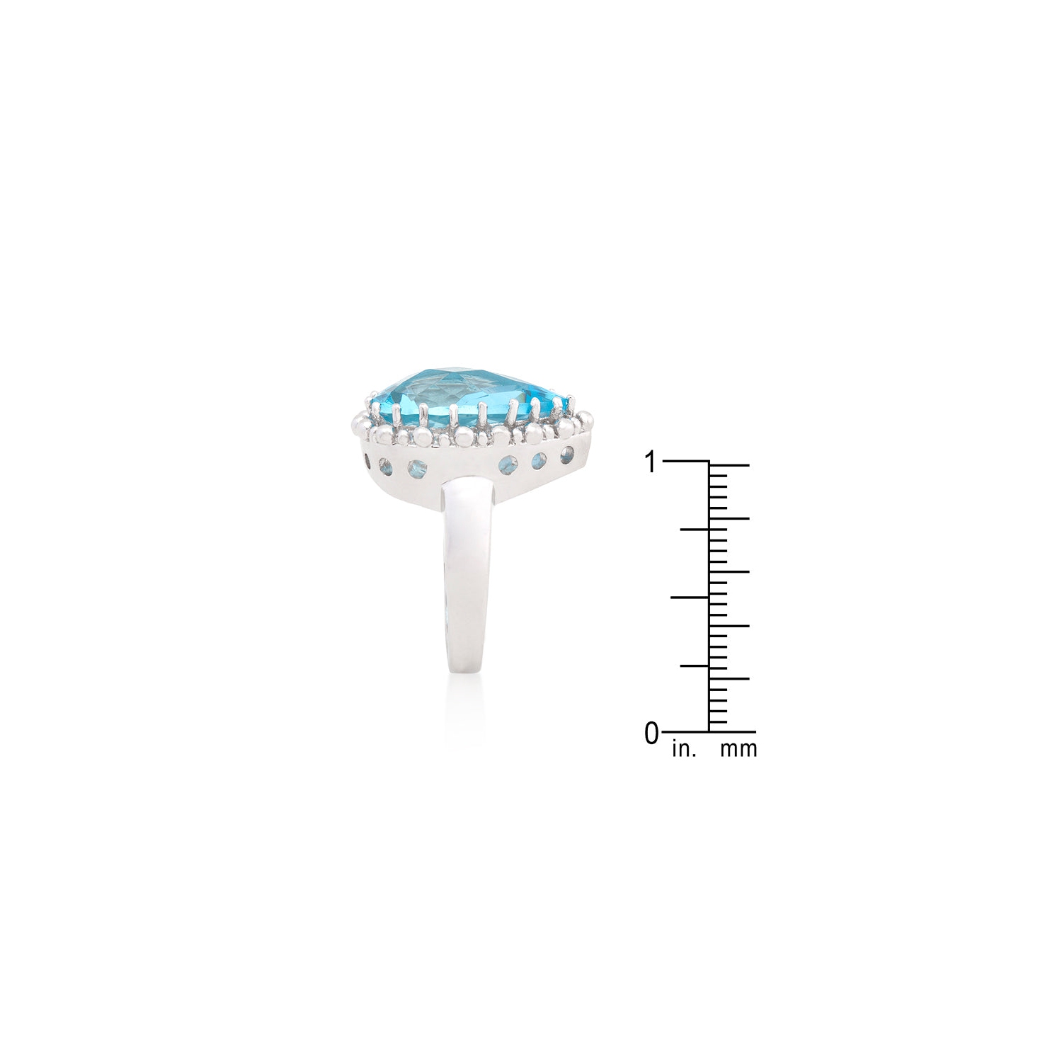 Solitaire Topaz Cocktail Ring