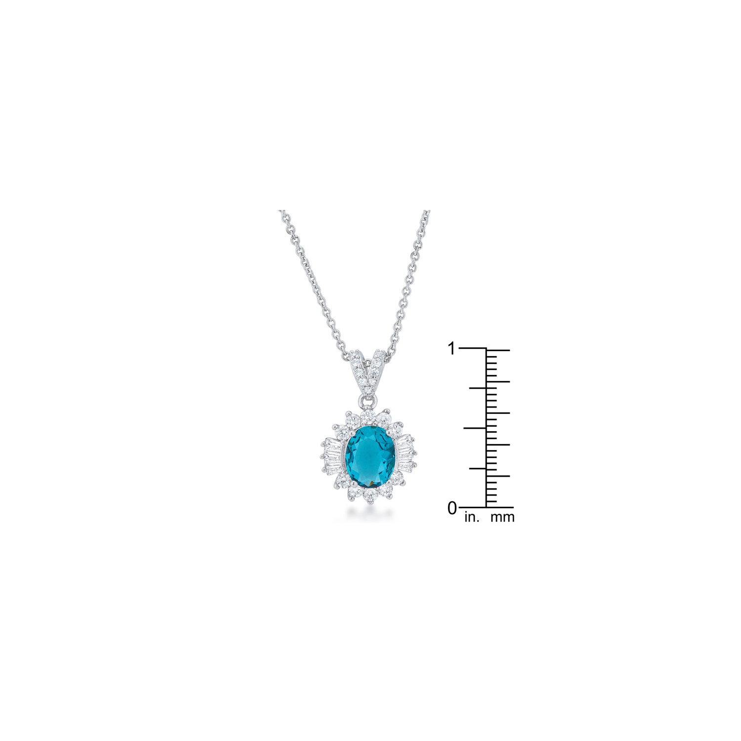 Chrisalee 3.2ct CZ Classic Drop Necklace