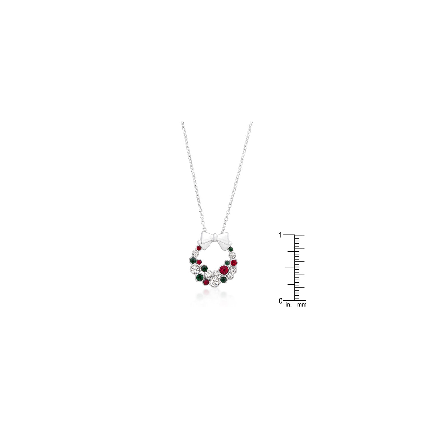 Holiday Wreath Crystal Pendant