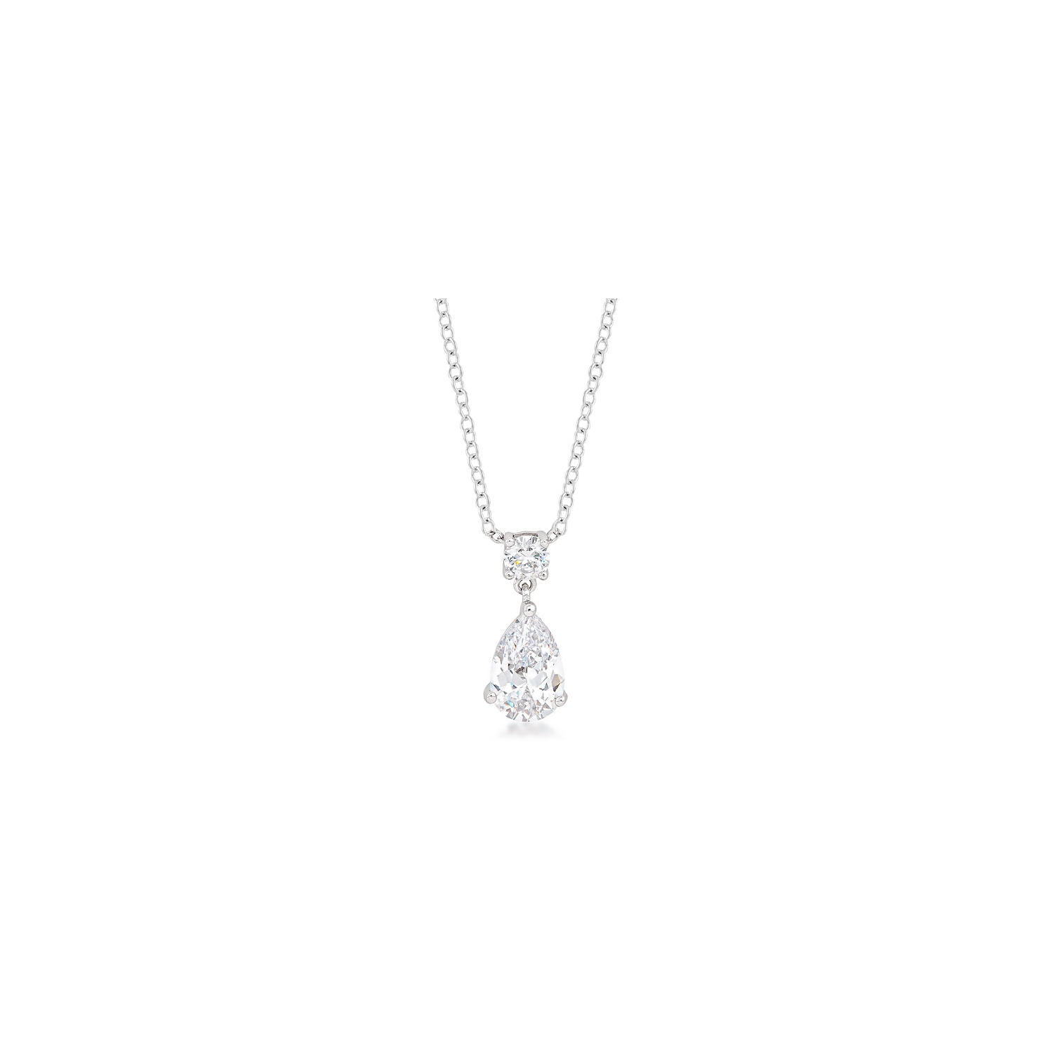 Chandelier Pear Cubic Zirconia Pendant