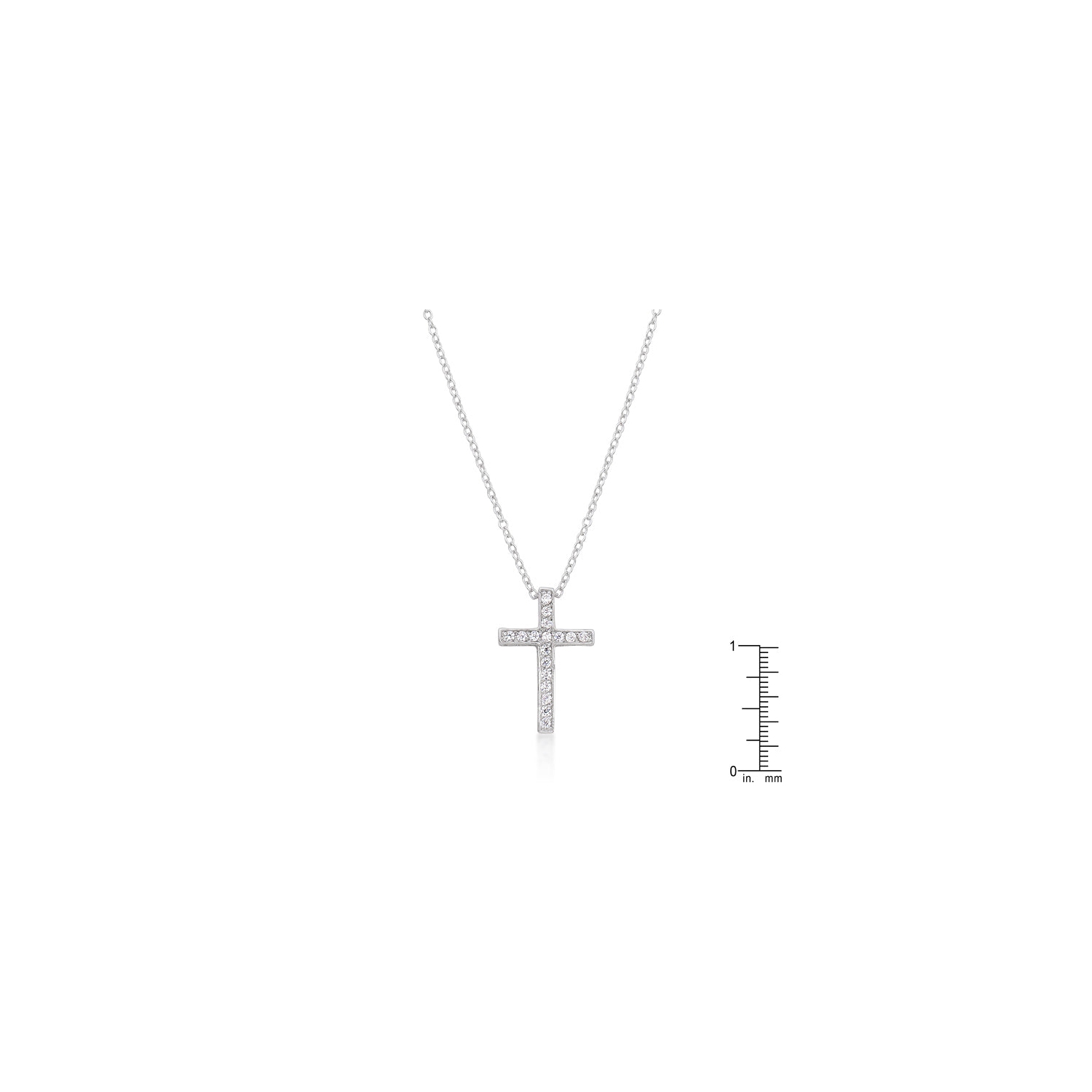 Cubic Zirconia Bling Cross Pendant