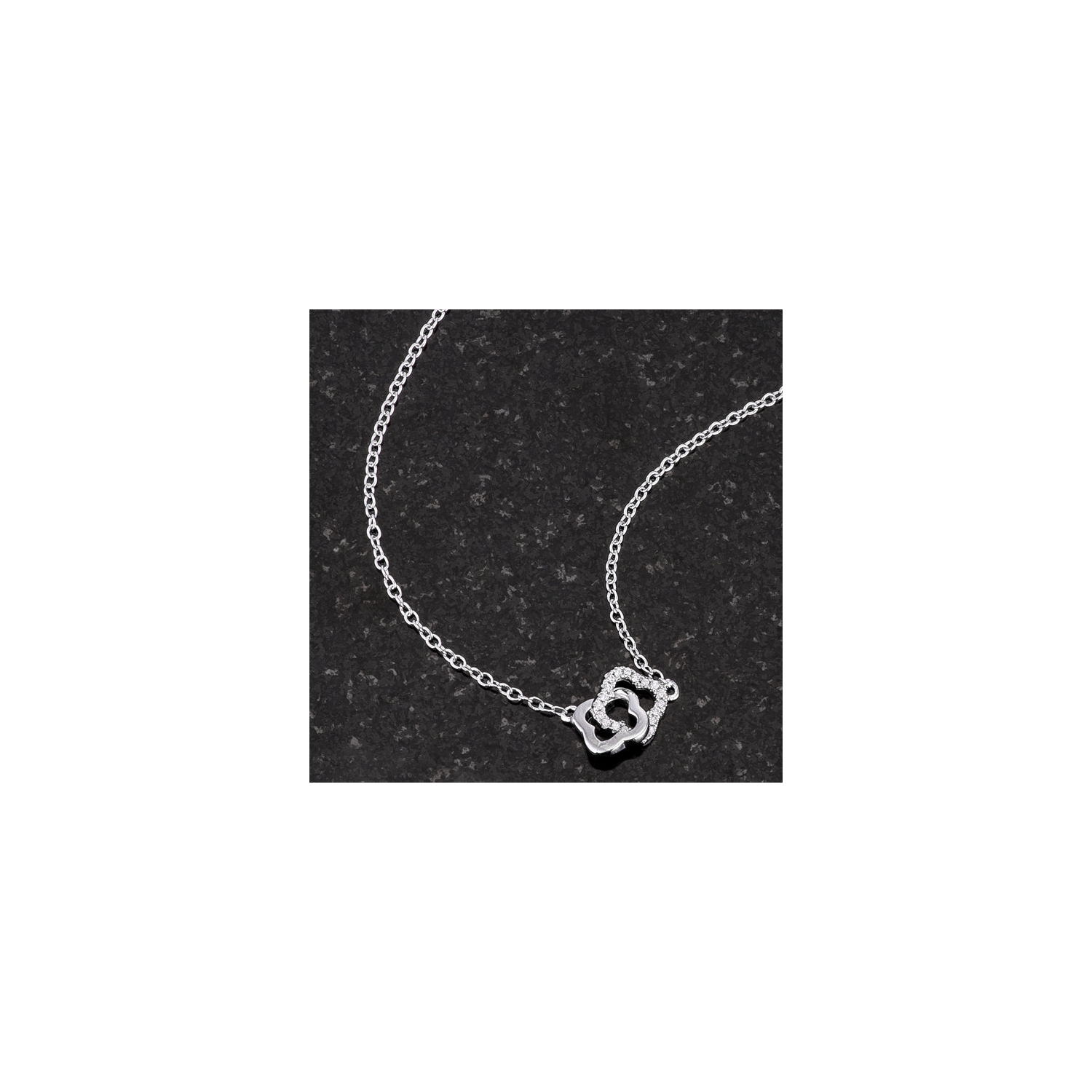 .21 Ct Necklace with Floral Links