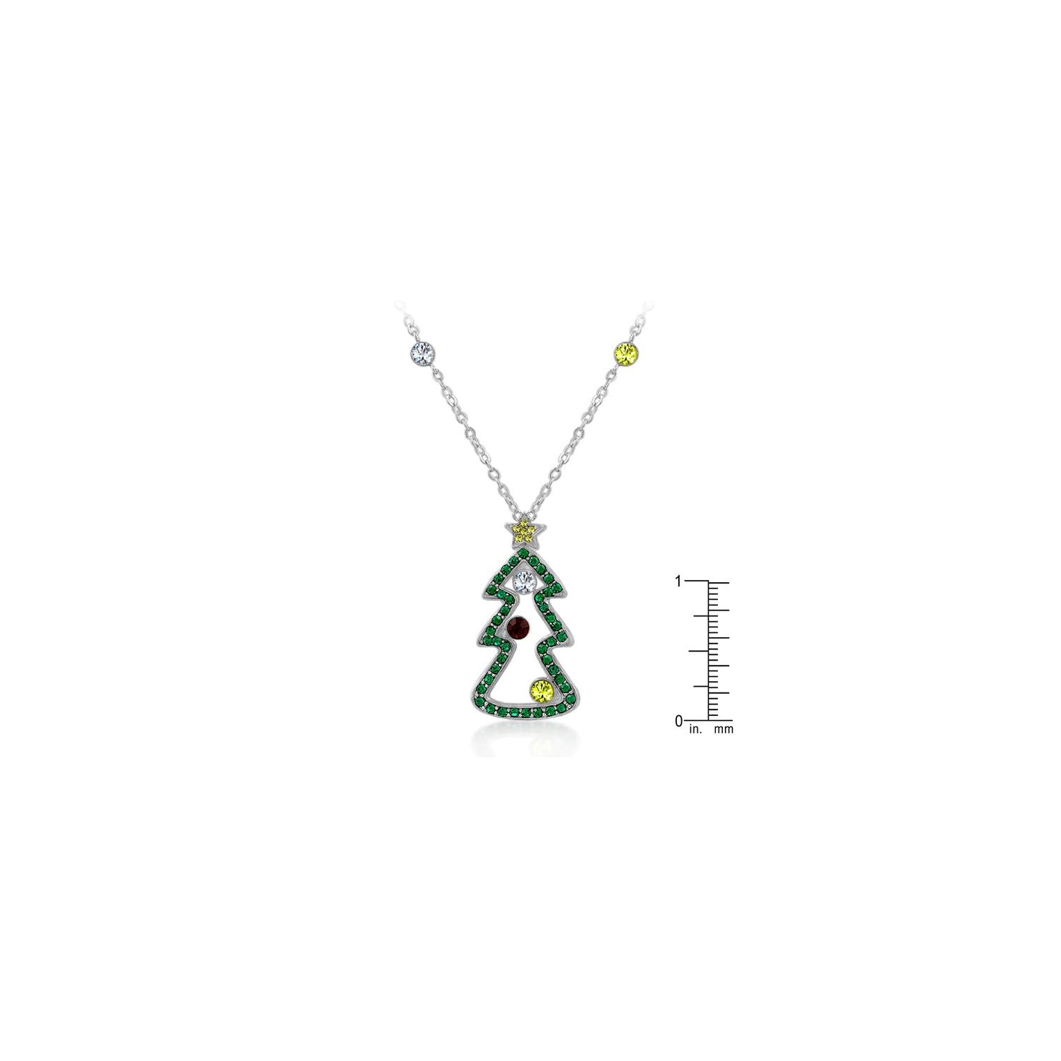 Cubic Zirconia Christmas Pendant