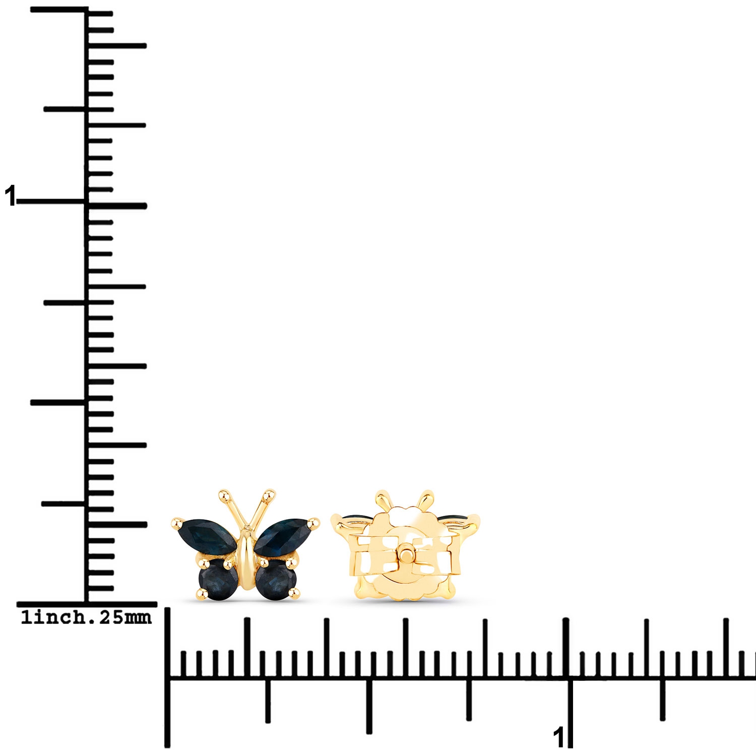 0.61 ct. Genuine Blue Sapphire .925 Sterling Silver EarRing for womens