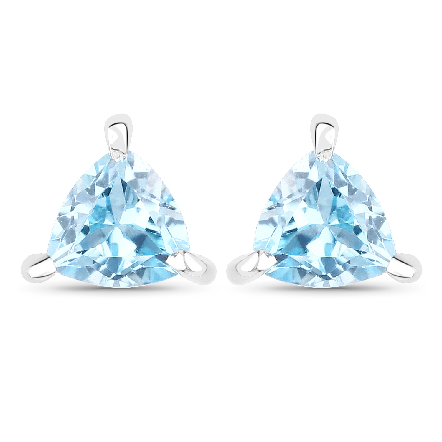 0.50 Carat Genuine Swiss Blue Topaz .925 Sterling Silver Earrings