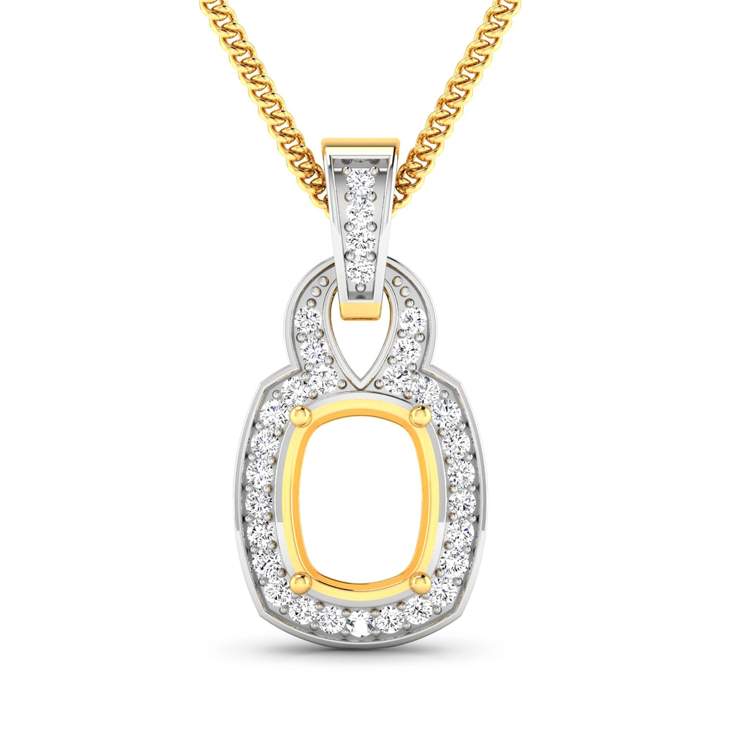 0.25 Carat Genuine White Diamond 14K Yellow Gold Pendant
