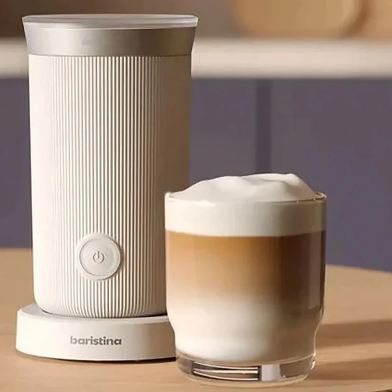 Philips - Baristina Espresso Machine, 16 Bars of Pressure, Milk Frother Included, White