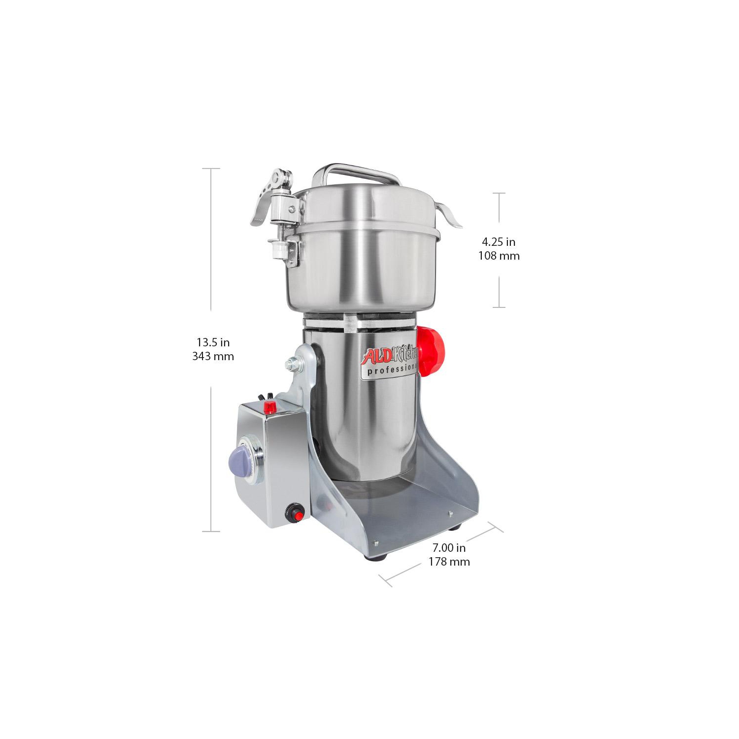 A-S1000 Swing Type Electric Food Grinder - Stainless Steel High Speed Grinder | 1000 gr | 110V