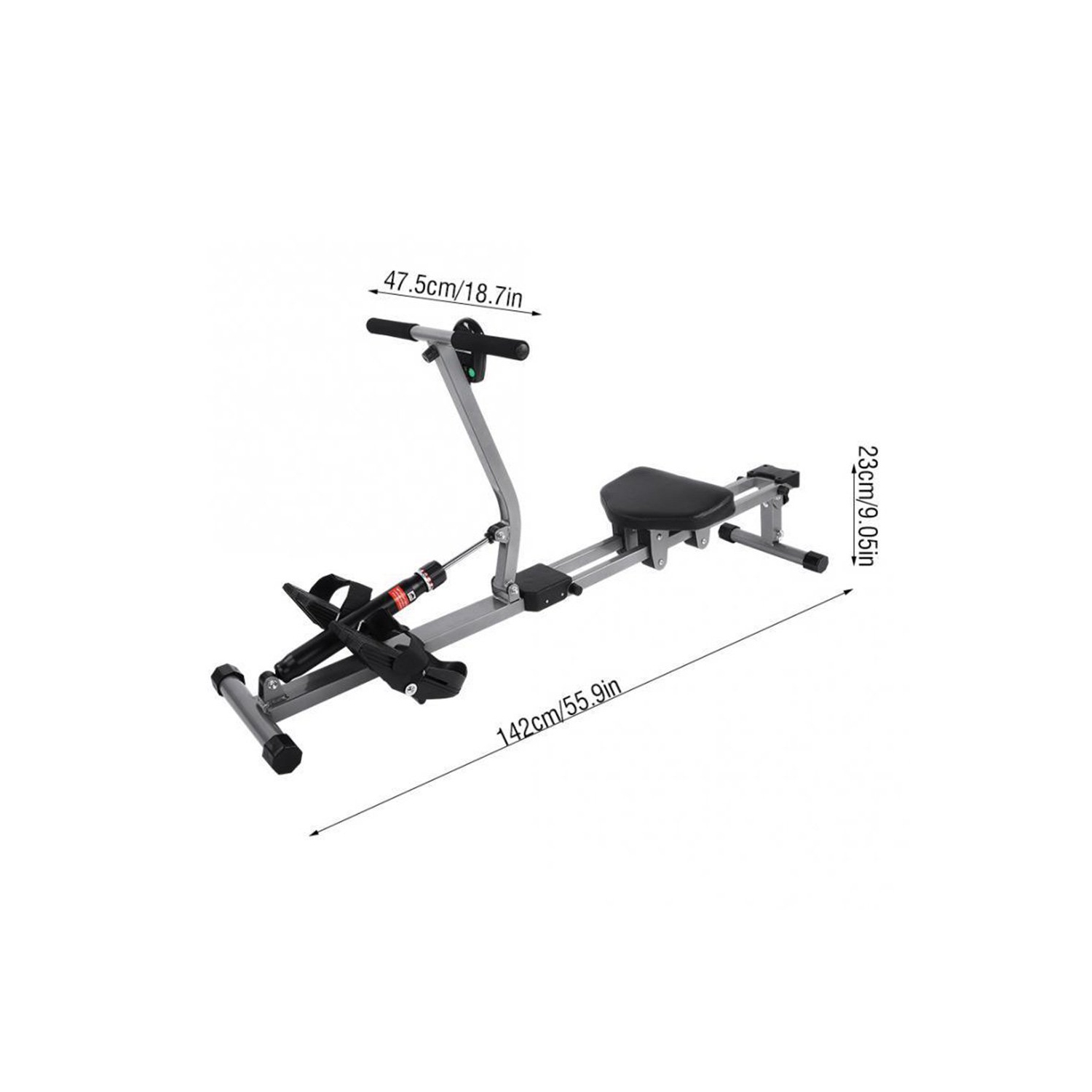 TOPTENG Folding Mute Single Bar Rowing Machine Rower Exercise for Home Cardio Workouts