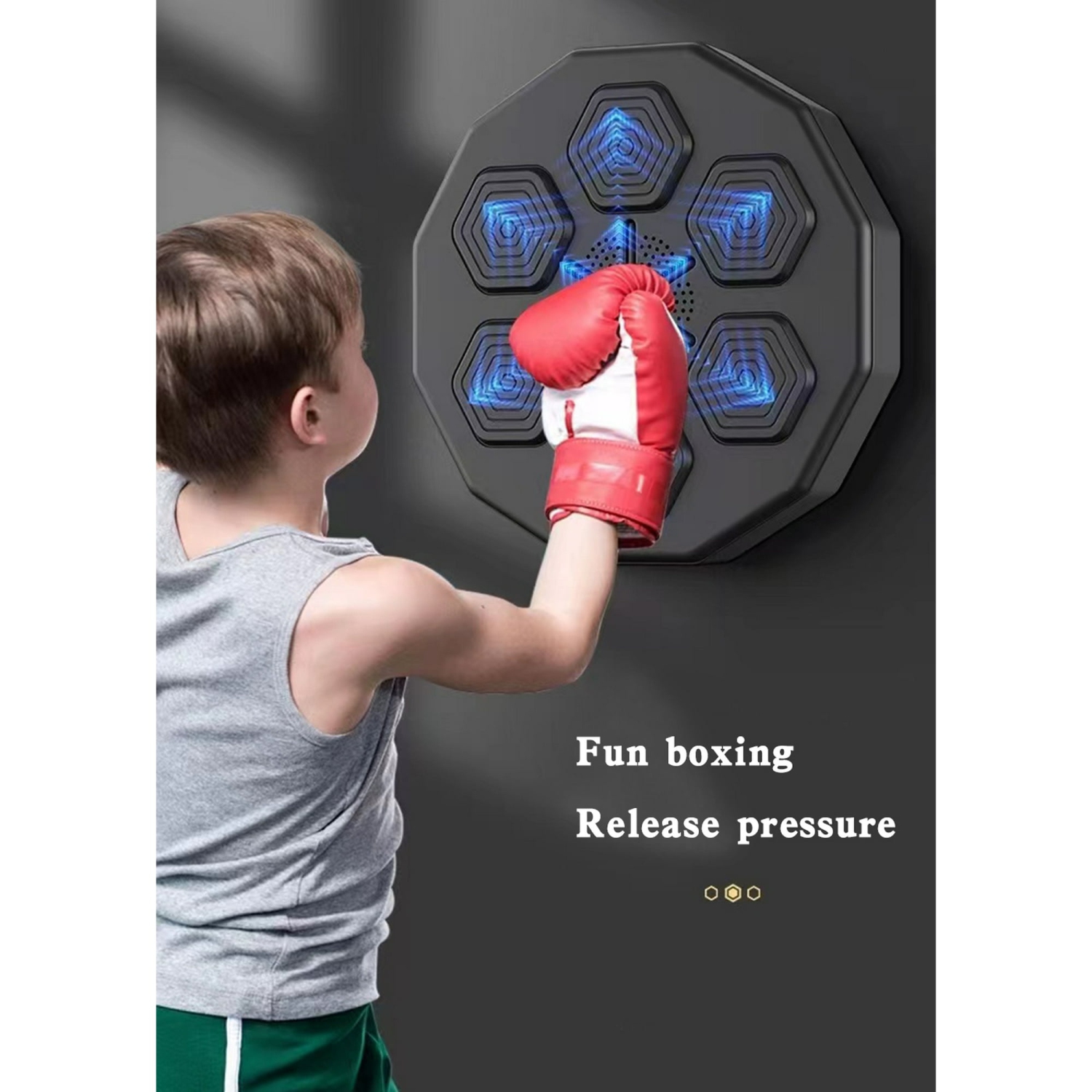 TOPTENG Smart Electronic Music Boxing Machine, Wall Mounted Boxing Machine Training Punching, Smart Boxing Target Workout Machine for Home,Indoor and