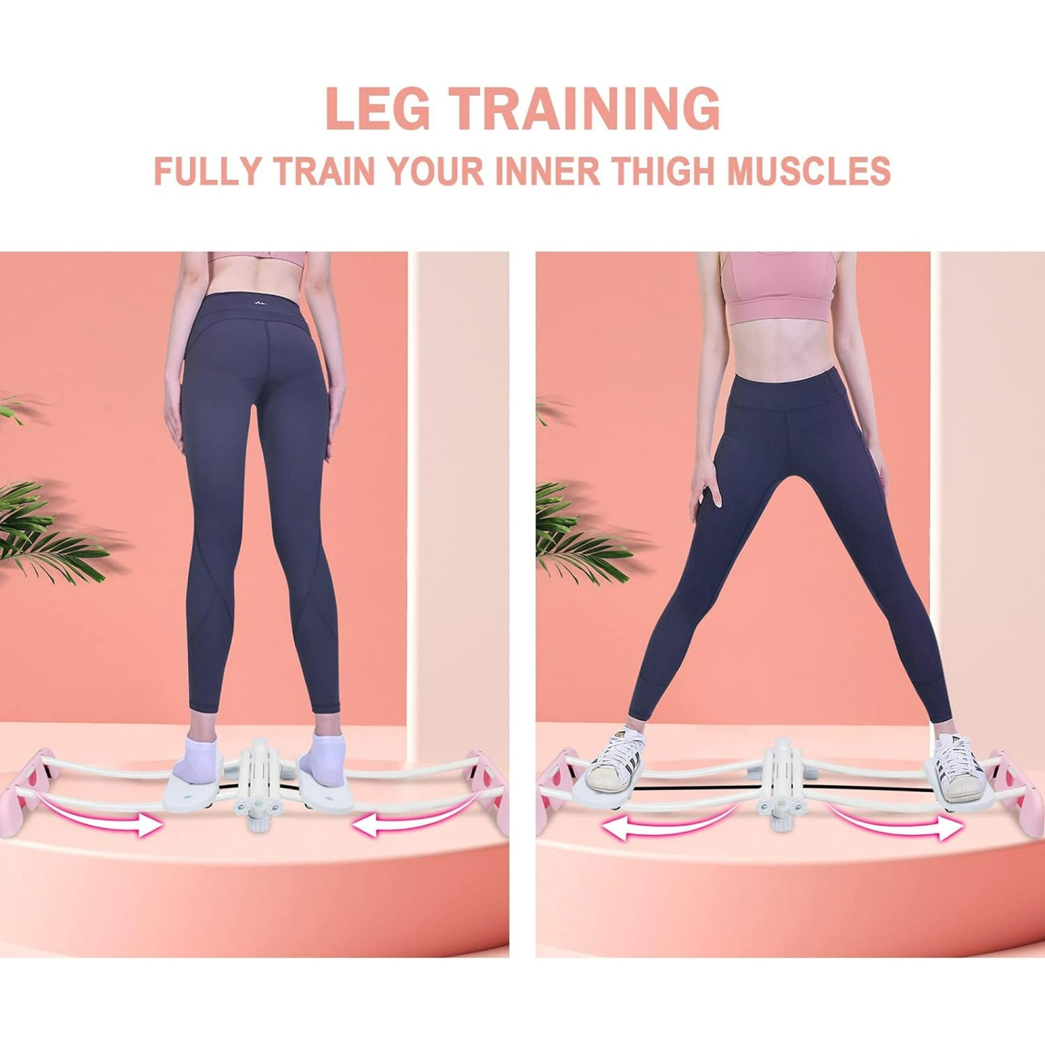TOPTENG Leg Exercise Equipment Pelvic Muscle Hip Trainer Inner Thigh Exerciser for Women 2in1 Ski Exercise Machine Strength Training Leg Machine Home