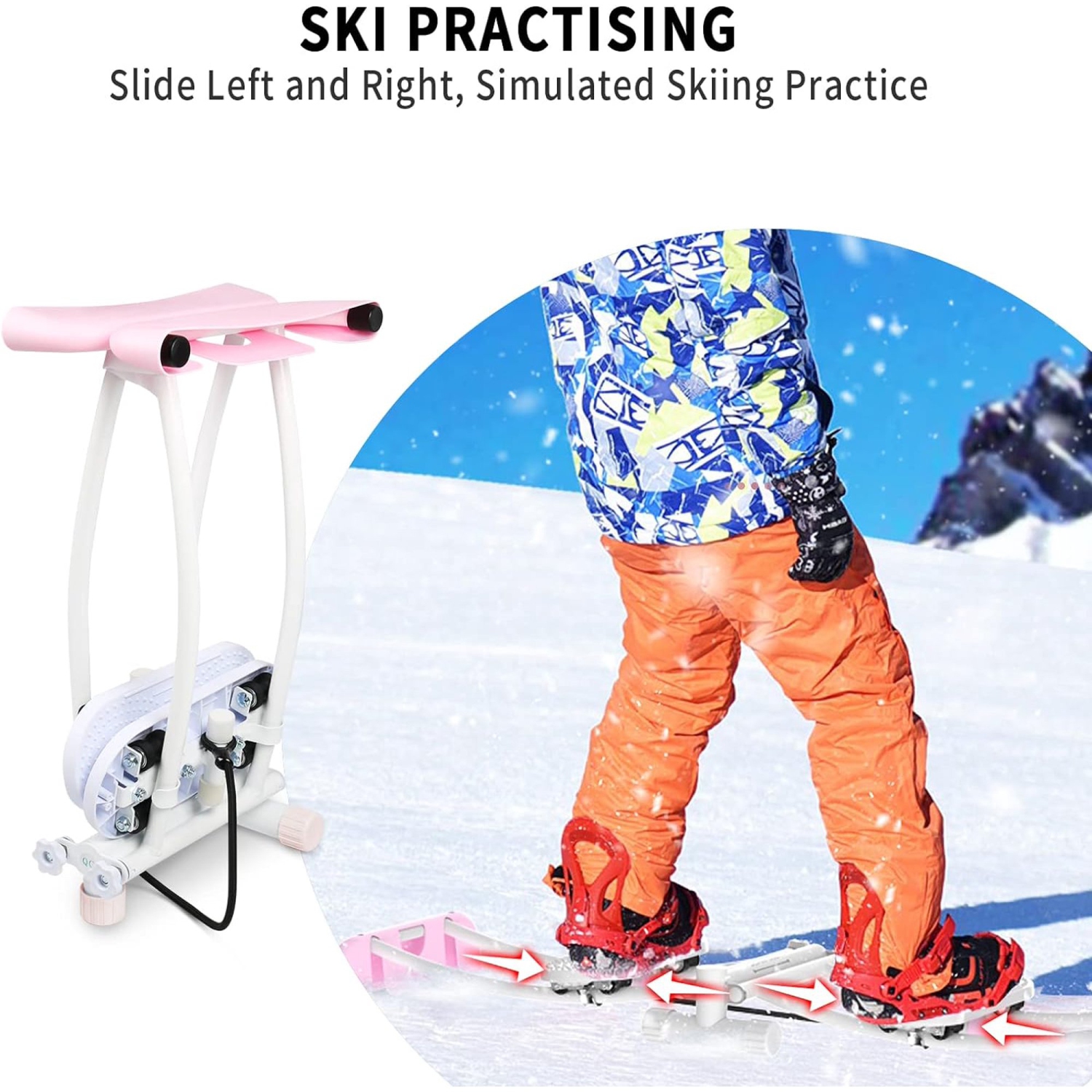 TOPTENG Leg Exercise Equipment Pelvic Muscle Hip Trainer Inner Thigh Exerciser for Women 2in1 Ski Exercise Machine Strength Training Leg Machine Home