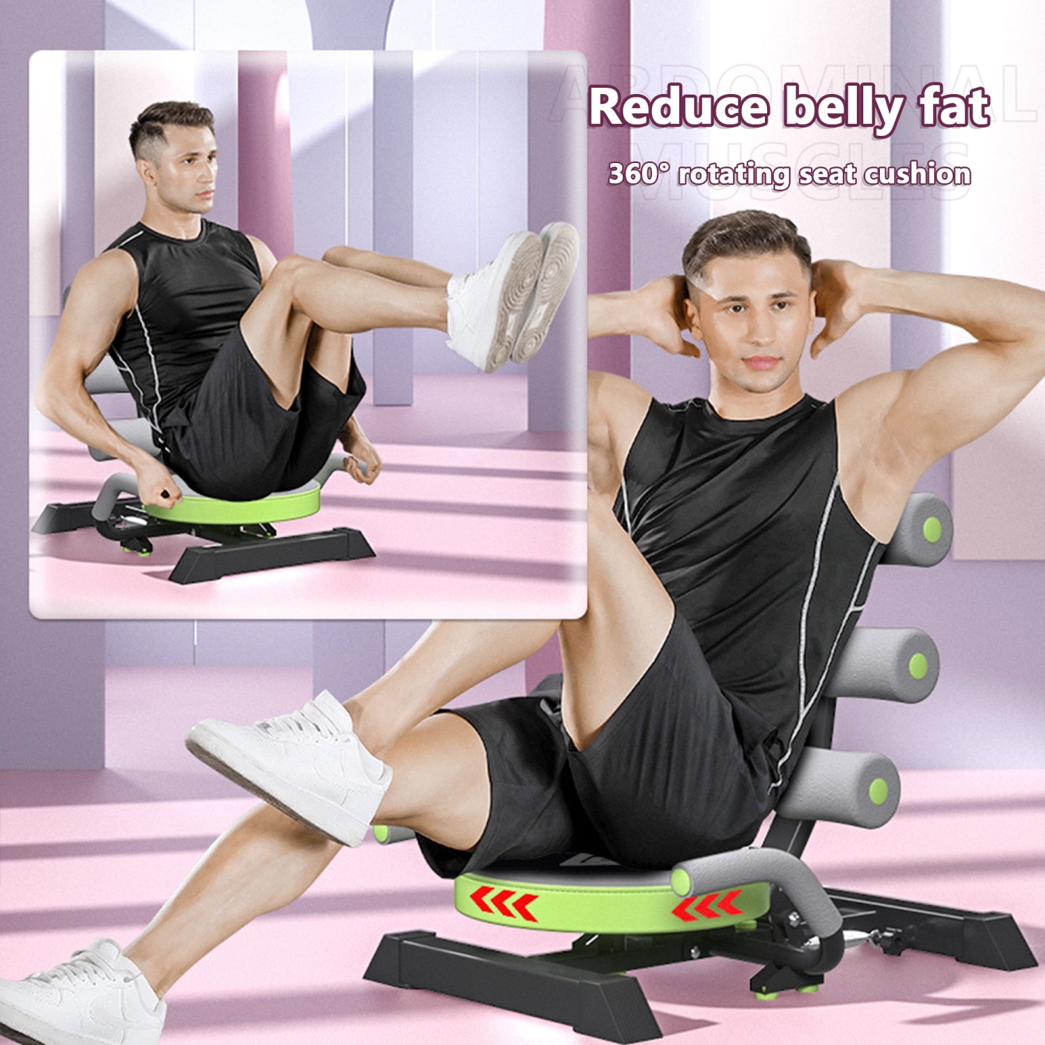 TOPTENG Ab Machine Sit Up Bench Abs Exerciser EquipmentAbdominal Portable Workout Crunch Core Fitness Workout Gym Fitness Machine
