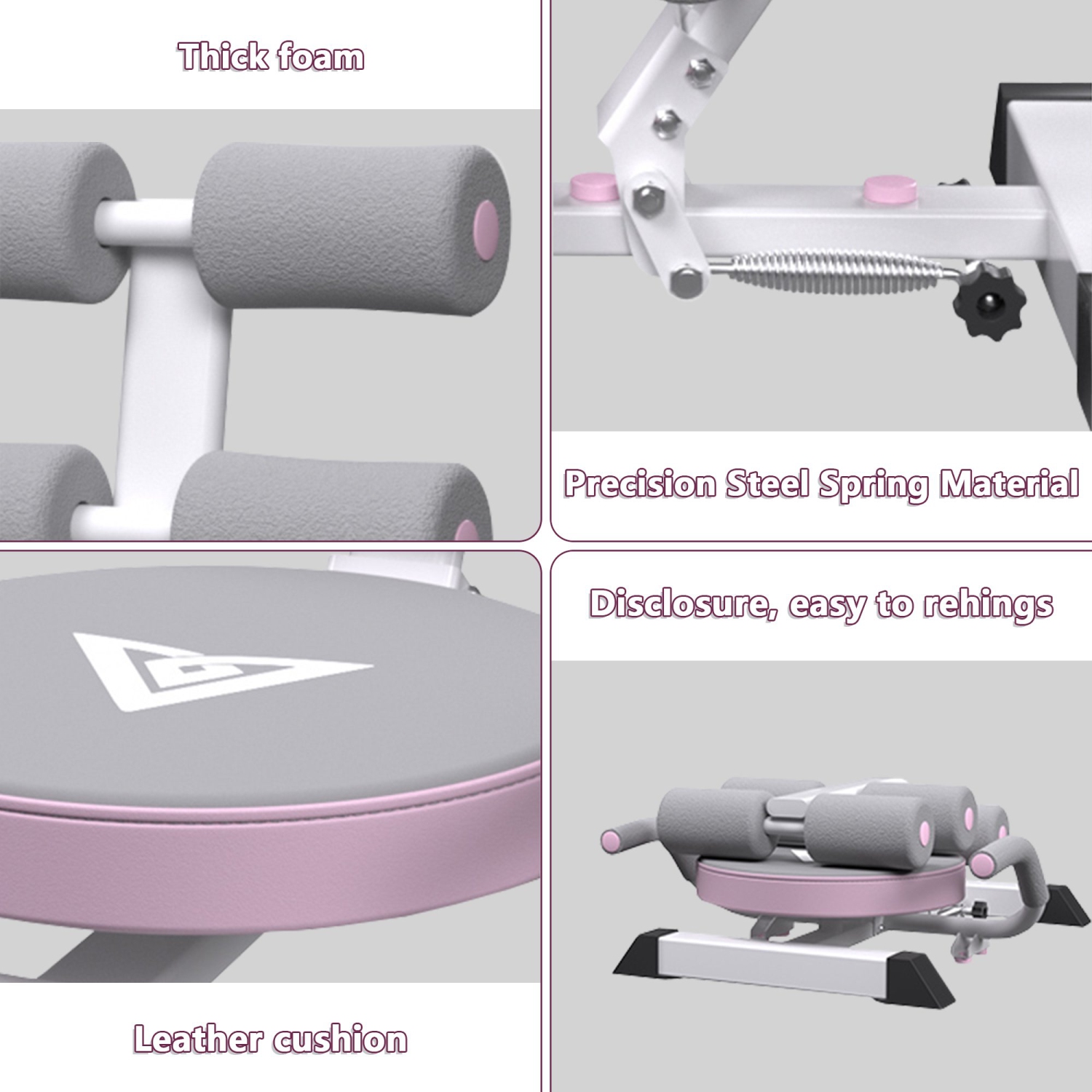 TOPTENG Ab Machine Sit Up Bench Abs Exerciser EquipmentAbdominal Portable Workout Crunch Core Fitness Workout Gym Fitness Machine