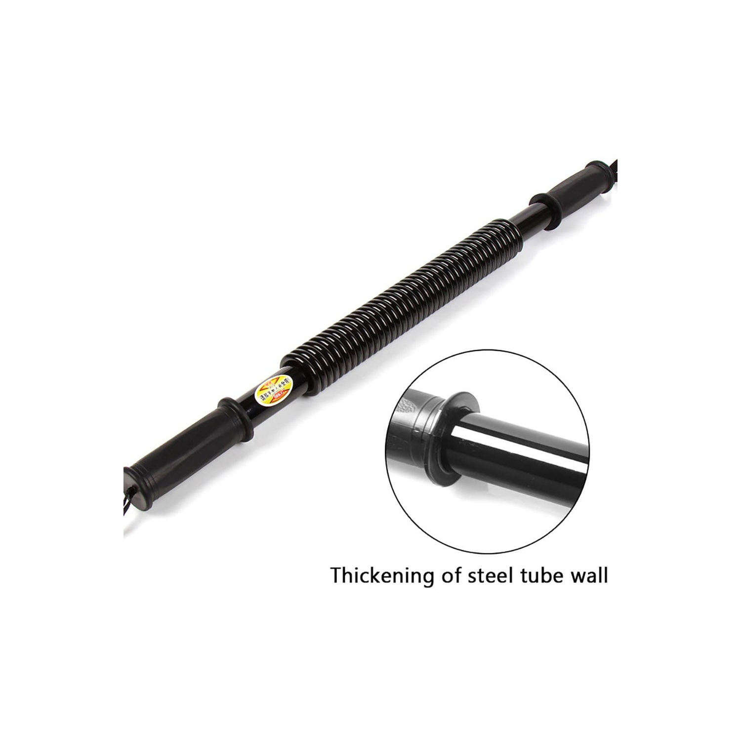 TOPTENG Heavy Duty Spring Chest Power Bar Twister Upper Body Arms Strength Training 88.18lbs Black