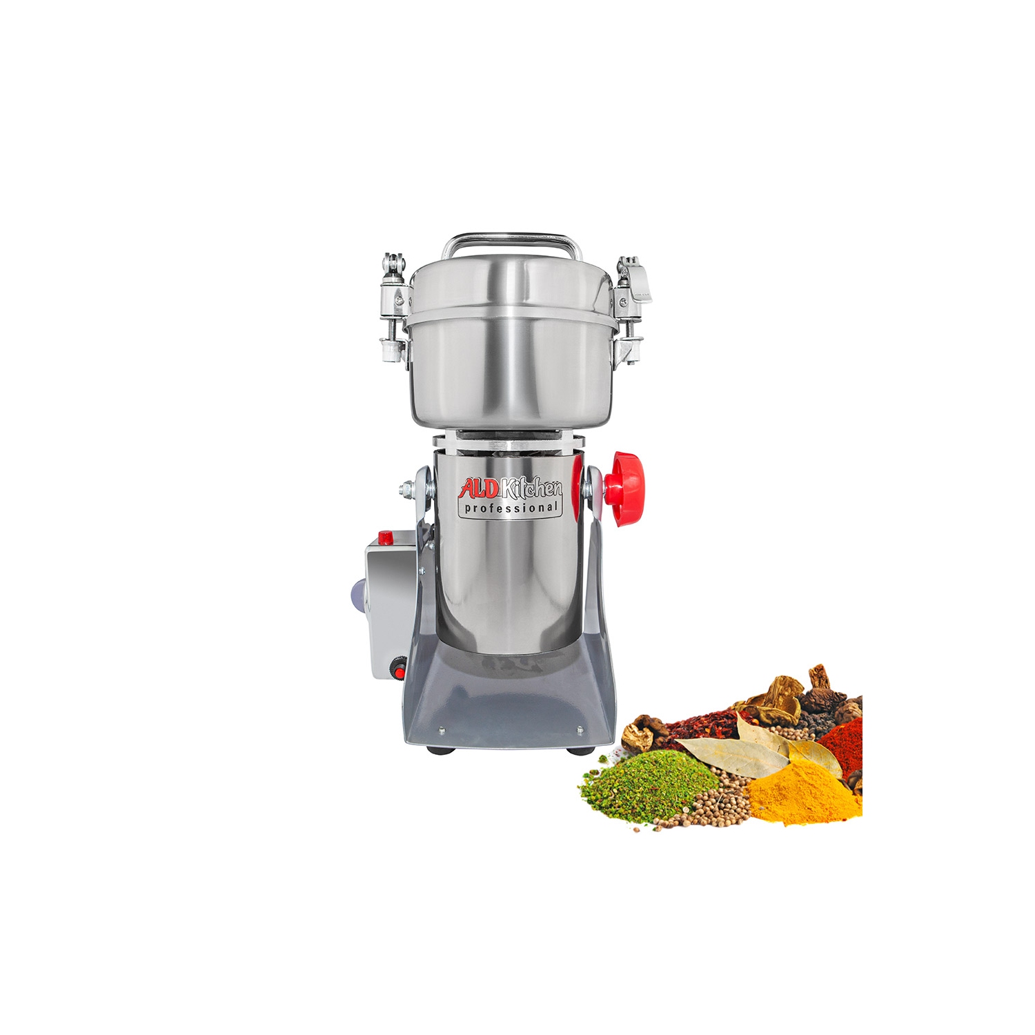 A-S2000 Swing Type Electric Food Grinder - Stainless Steel High Speed Grinder | 2000 gr | 110V