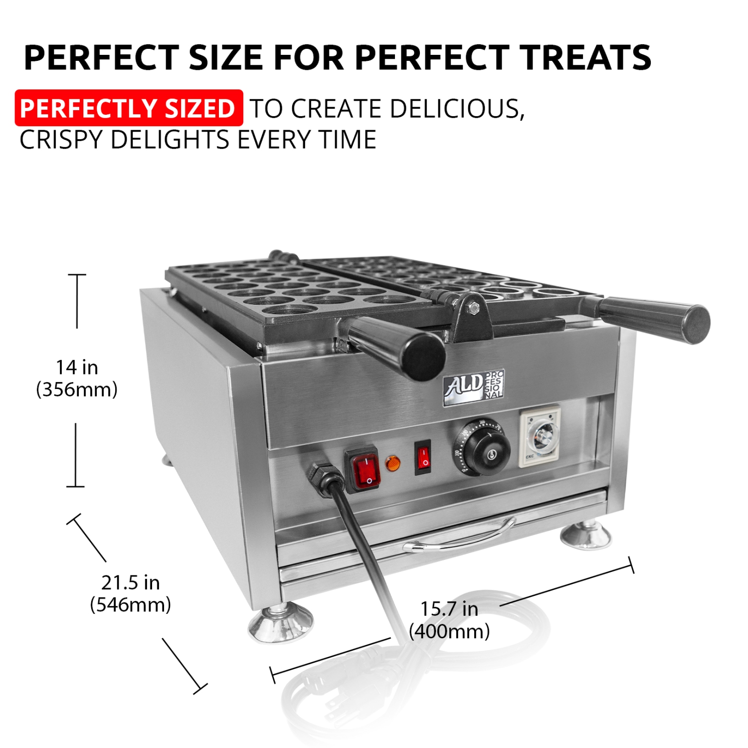 AP-738 Walnut-Shape Waffle Maker | Stuffed Waffle Iron | 23 Nut Waffles | 110V