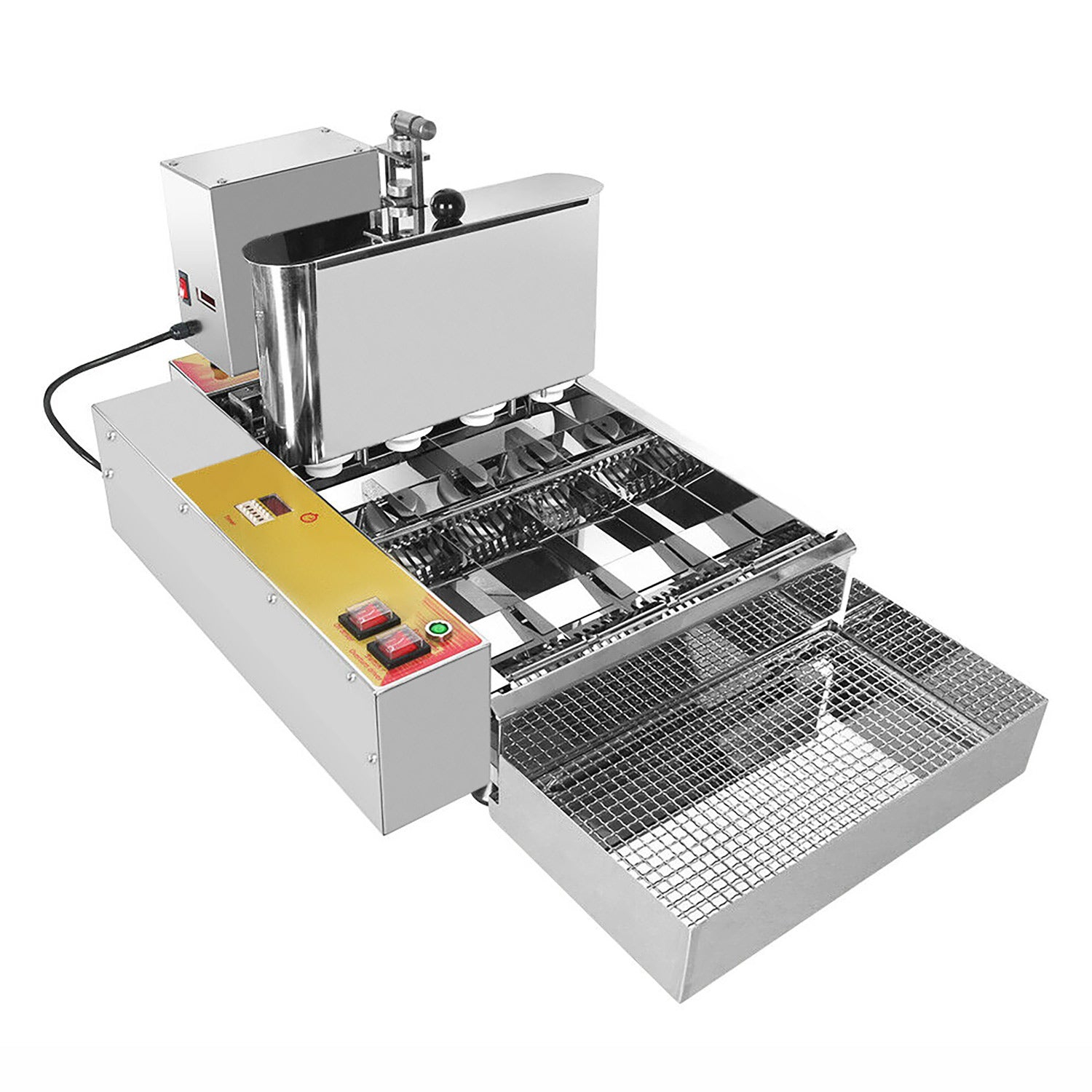 AP-04 Mini beignes commercial | Machine automatique à frire avec 4 rangées | Acier inoxydable | 110 V
