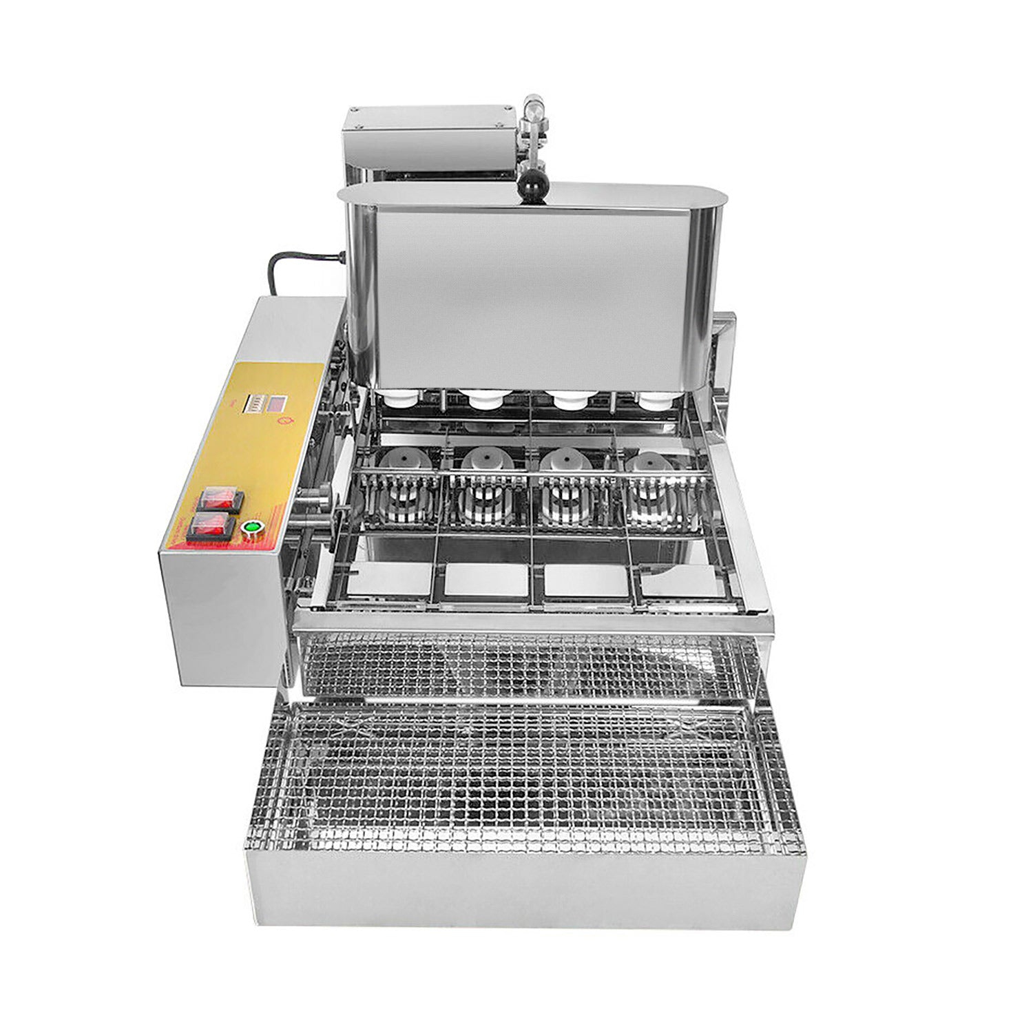 AP-04 Mini beignes commercial | Machine automatique à frire avec 4 rangées | Acier inoxydable | 110 V