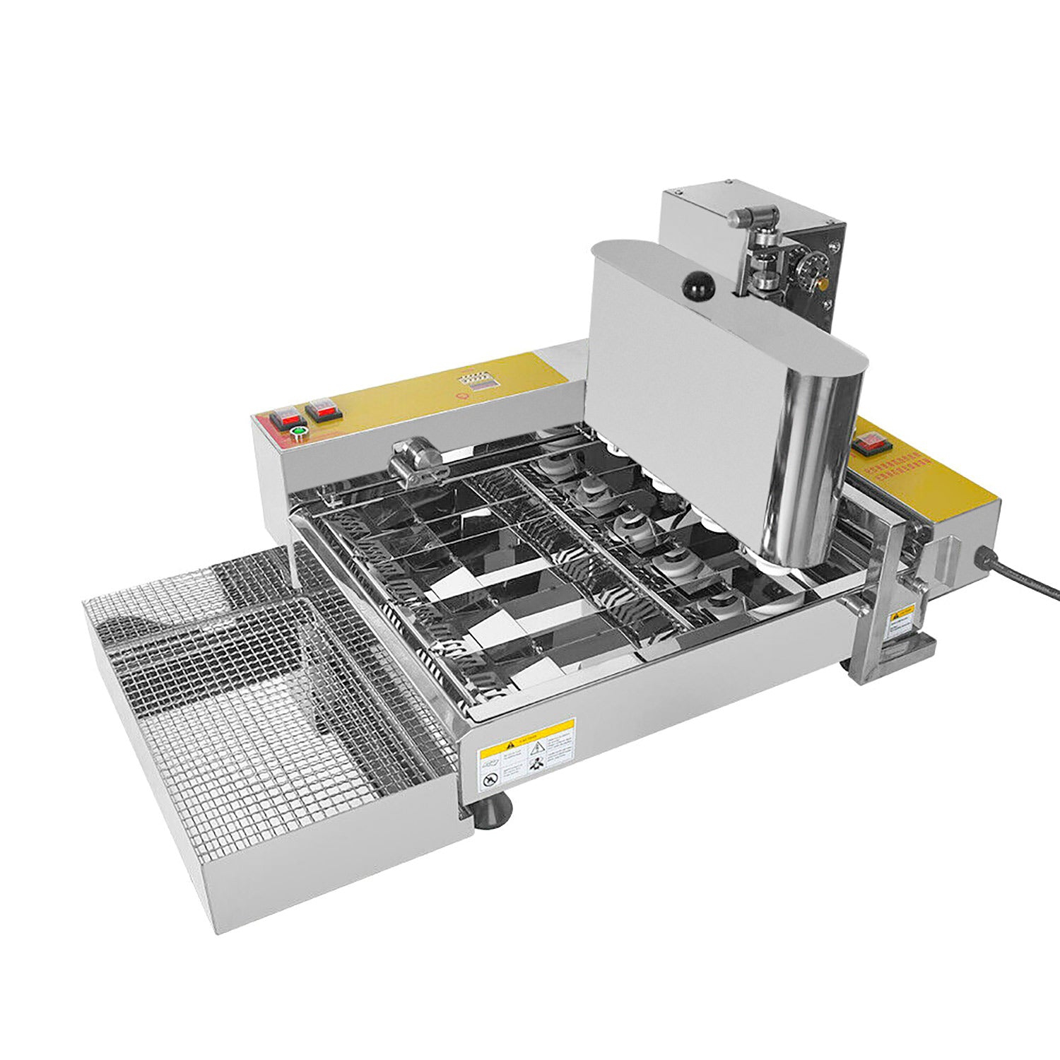 AP-04 Mini beignes commercial | Machine automatique à frire avec 4 rangées | Acier inoxydable | 110 V