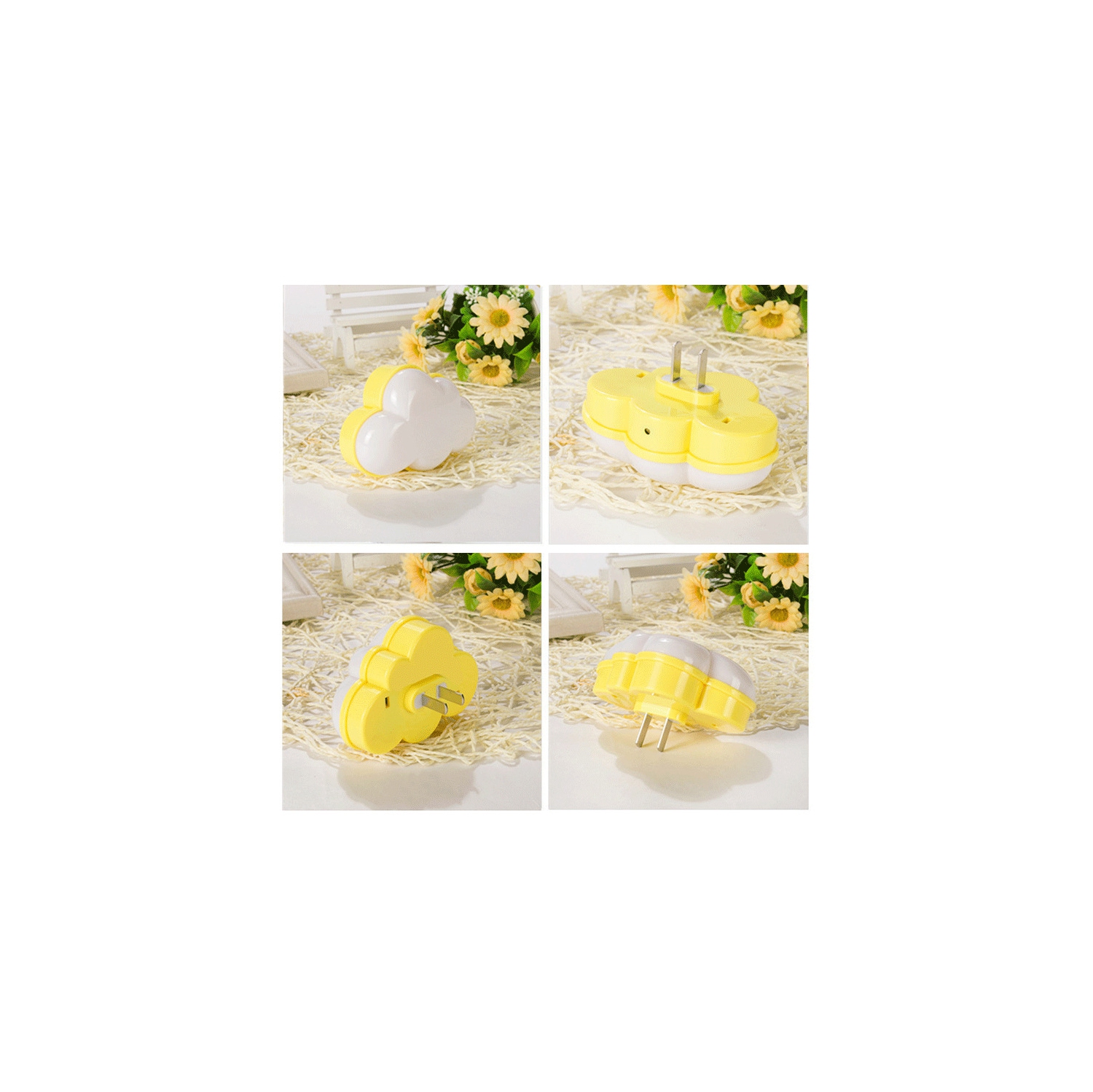 YOULIGHTS LED Night Light Plug-in Lamp Light Sensor Cloud Night Light Mini Pretty Night Light Adults Kids Night Light for Bedroom Suitable for Home,