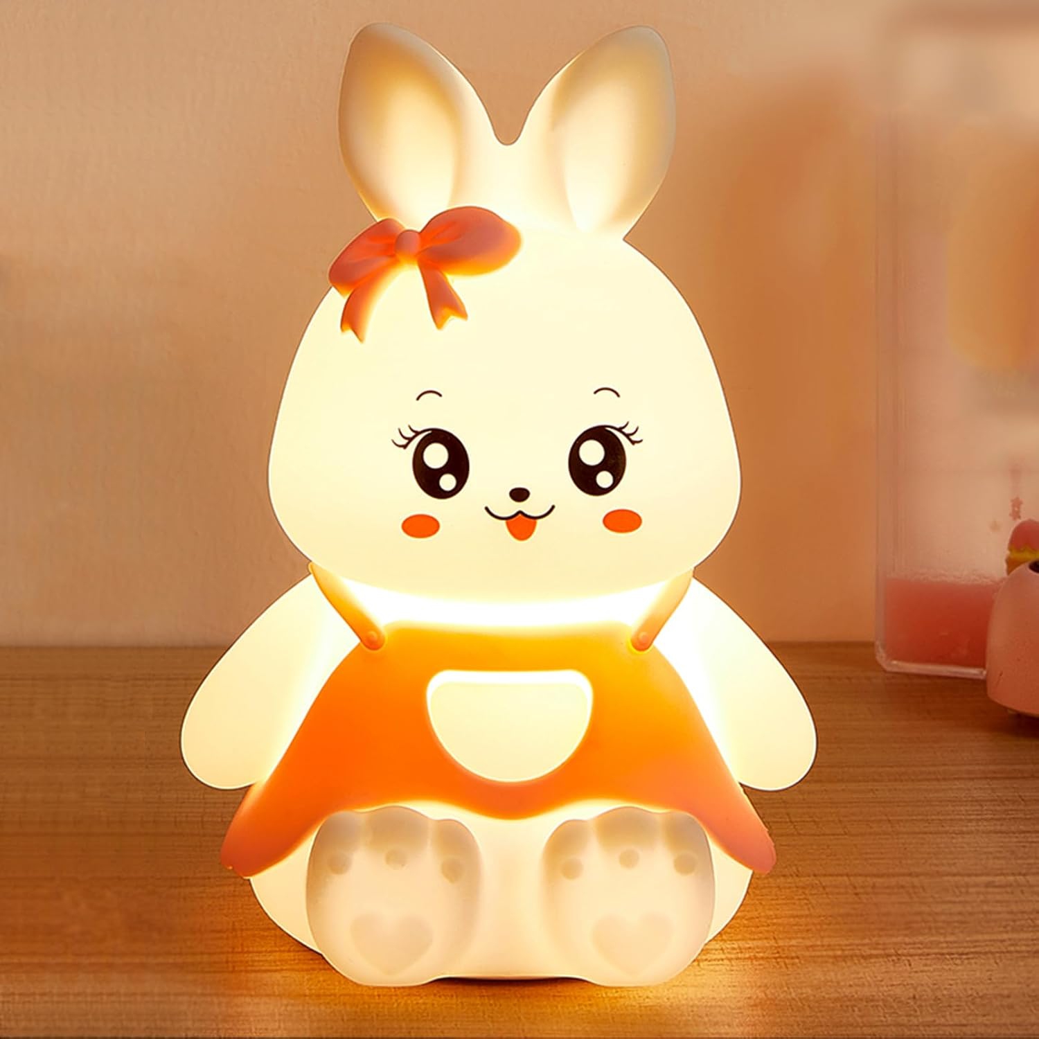 YOULIGHTS Cute bunny night light, kids night light, children toddler soft night light, rechargeable baby night light, cute room decoration for bedroom