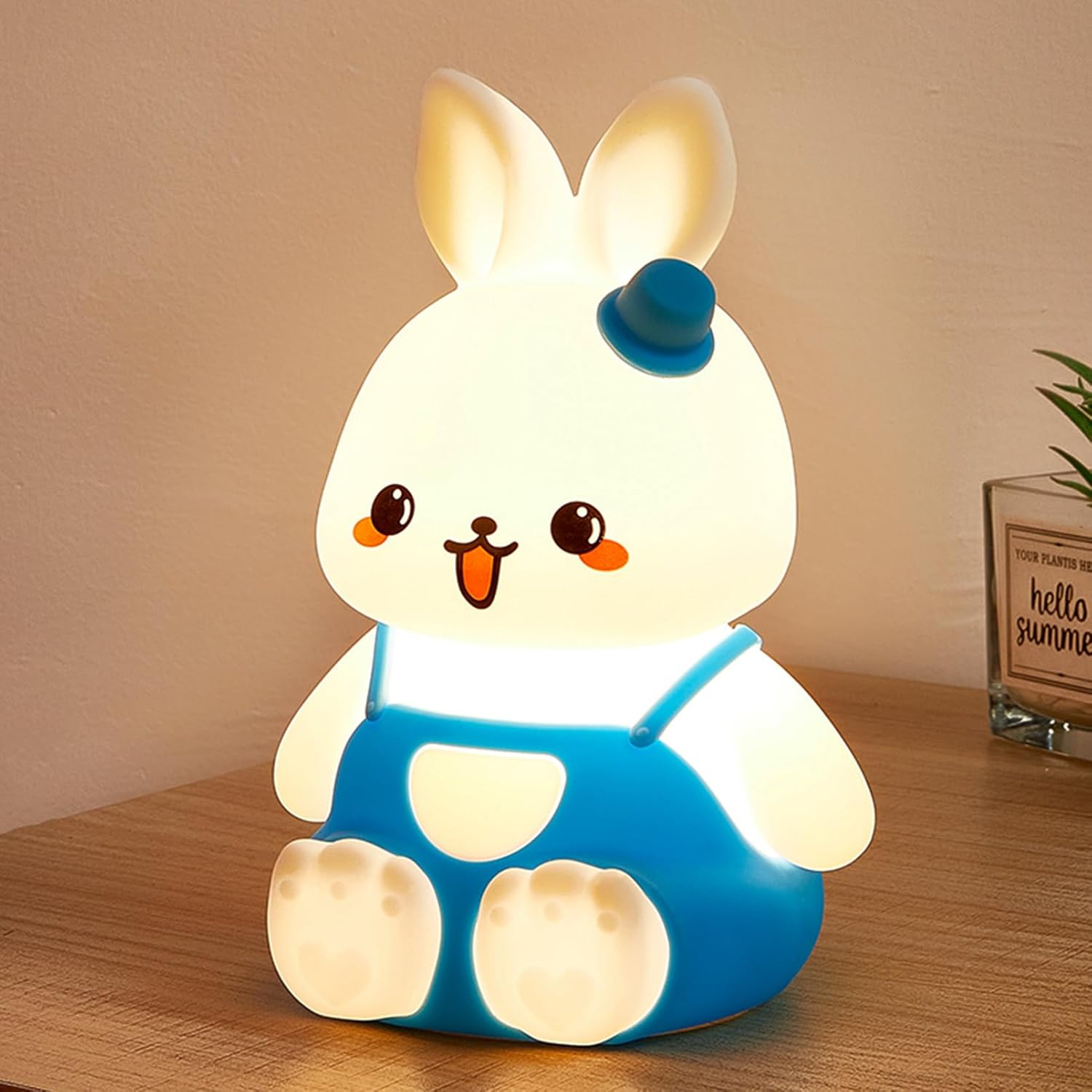 Night Light for Kids Bunny Lamp,Cute Night Light for Girls,Rechargeable Baby Nursery Night Light Toddler Nightlight for Bedroom, Cute Gifts Animal
