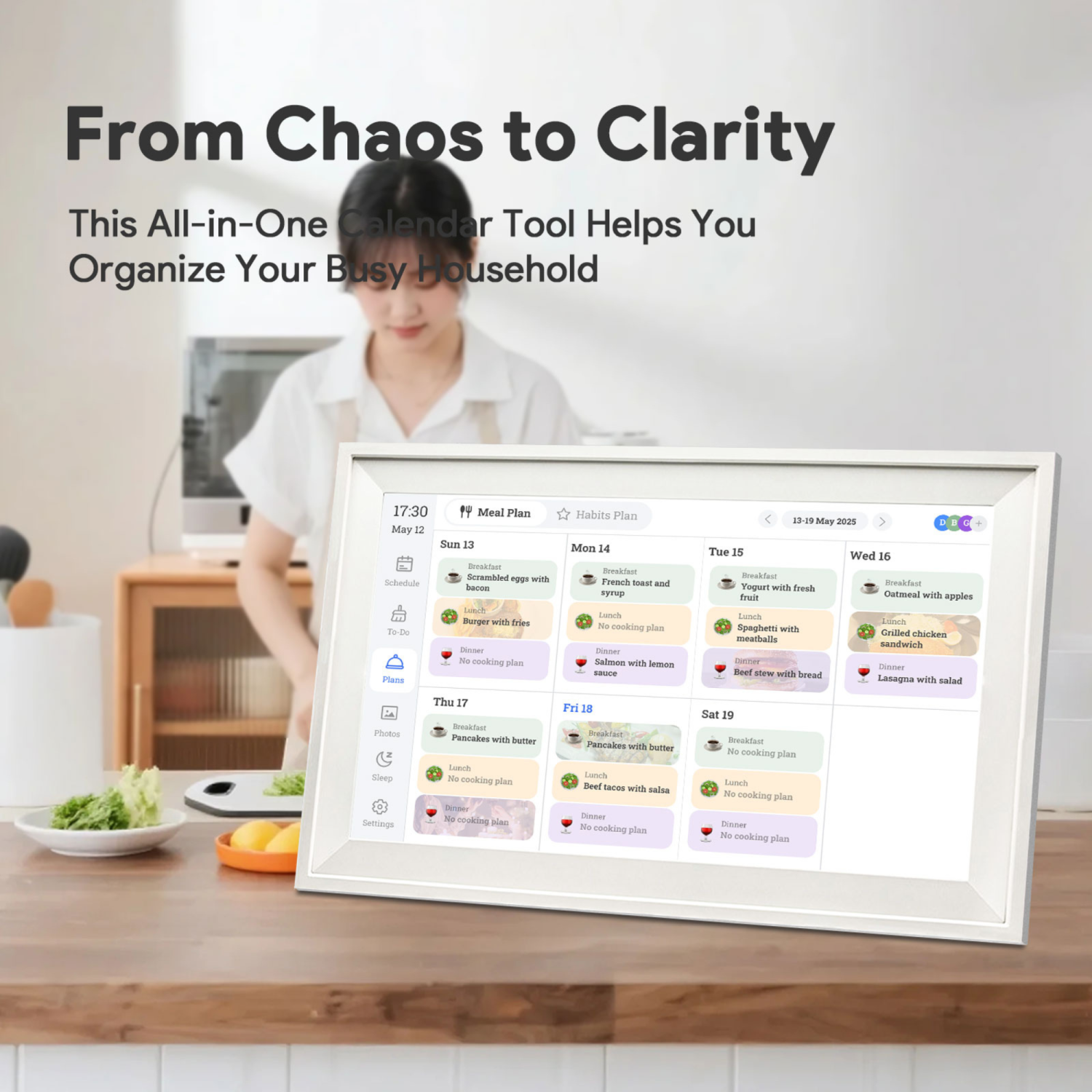 TUTT 15.6” Smart Digital Calendar & Chore Chart | Photo and Video Frame | Smart Touchscreen Display Family Organizer + 128GB SanDisk
