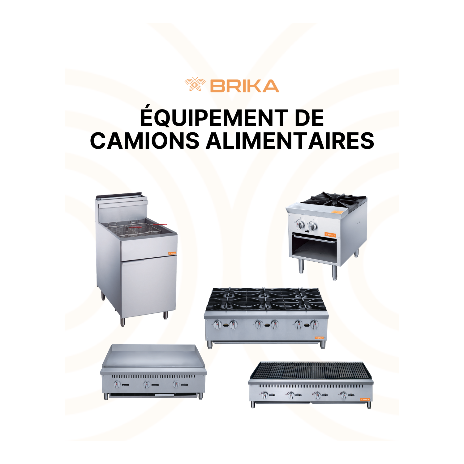 BRIKA BFR-50-GPL friteuse commerciale propane GPL capacité d'huile 50&nbsp;lb 120 000&nbsp;BTU