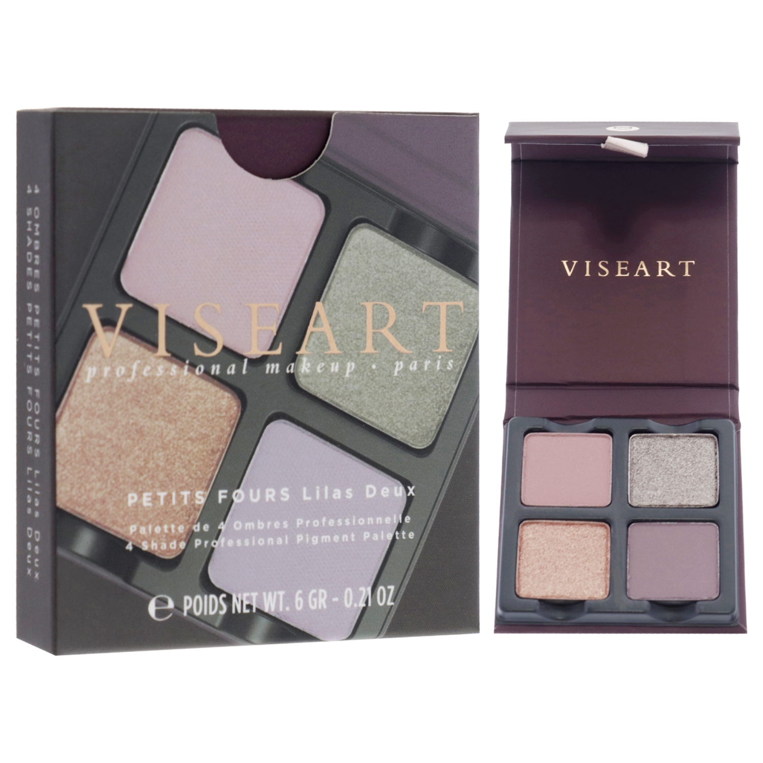Petits Fours Eyeshadow Palette - Lilas Deux by Viseart Paris for Women - 0.21 oz Eye Shadow