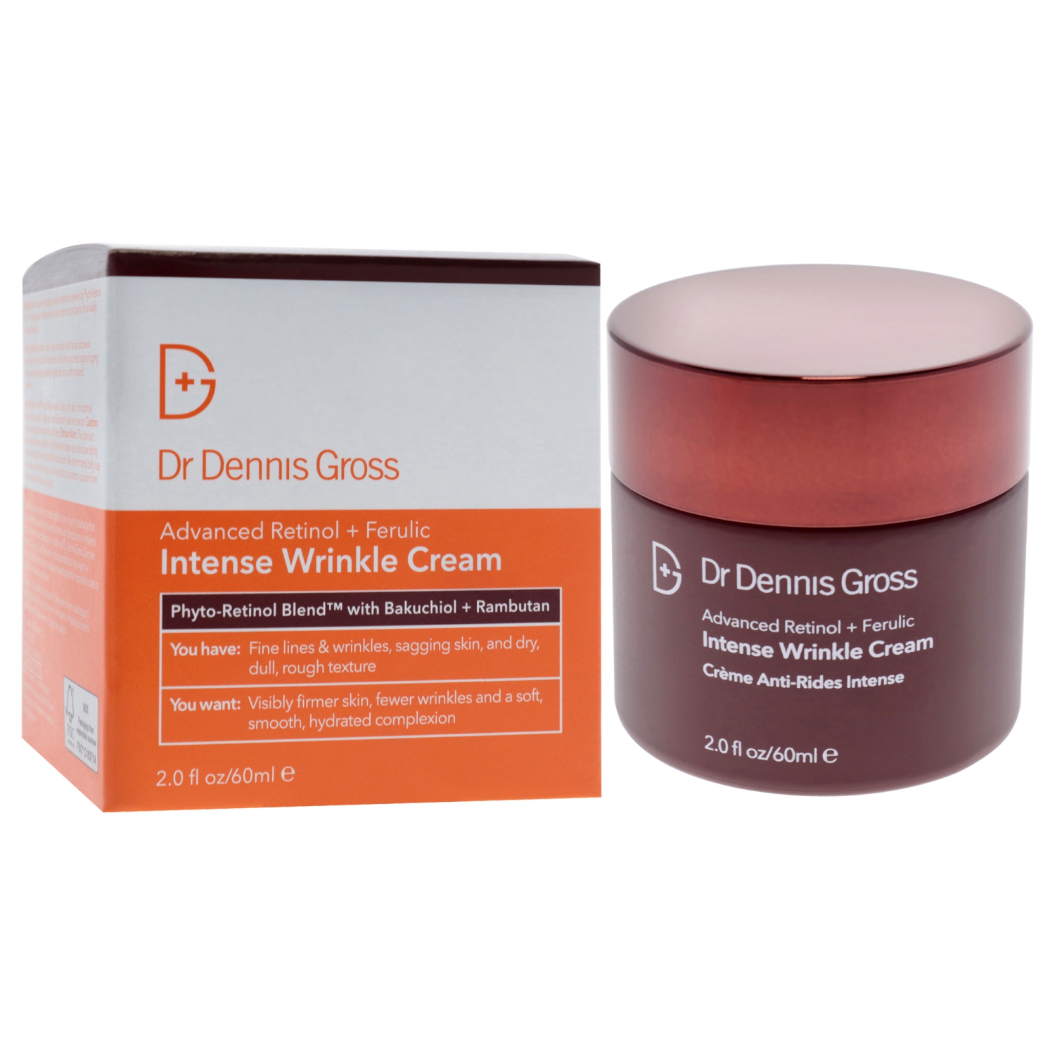 Advanced Retinol Plus Ferulic Intense Wrinkle Cream by Dr. Dennis Gross for Unisex - 2 oz Cream