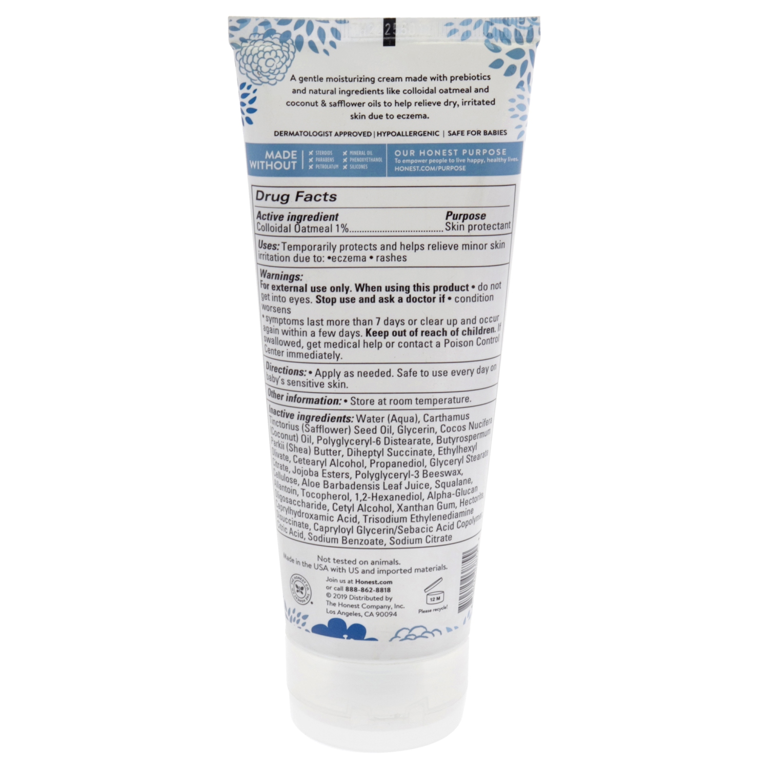 Eczema Soothing Therapy Cream by Honest for Kids - 7 oz Cream