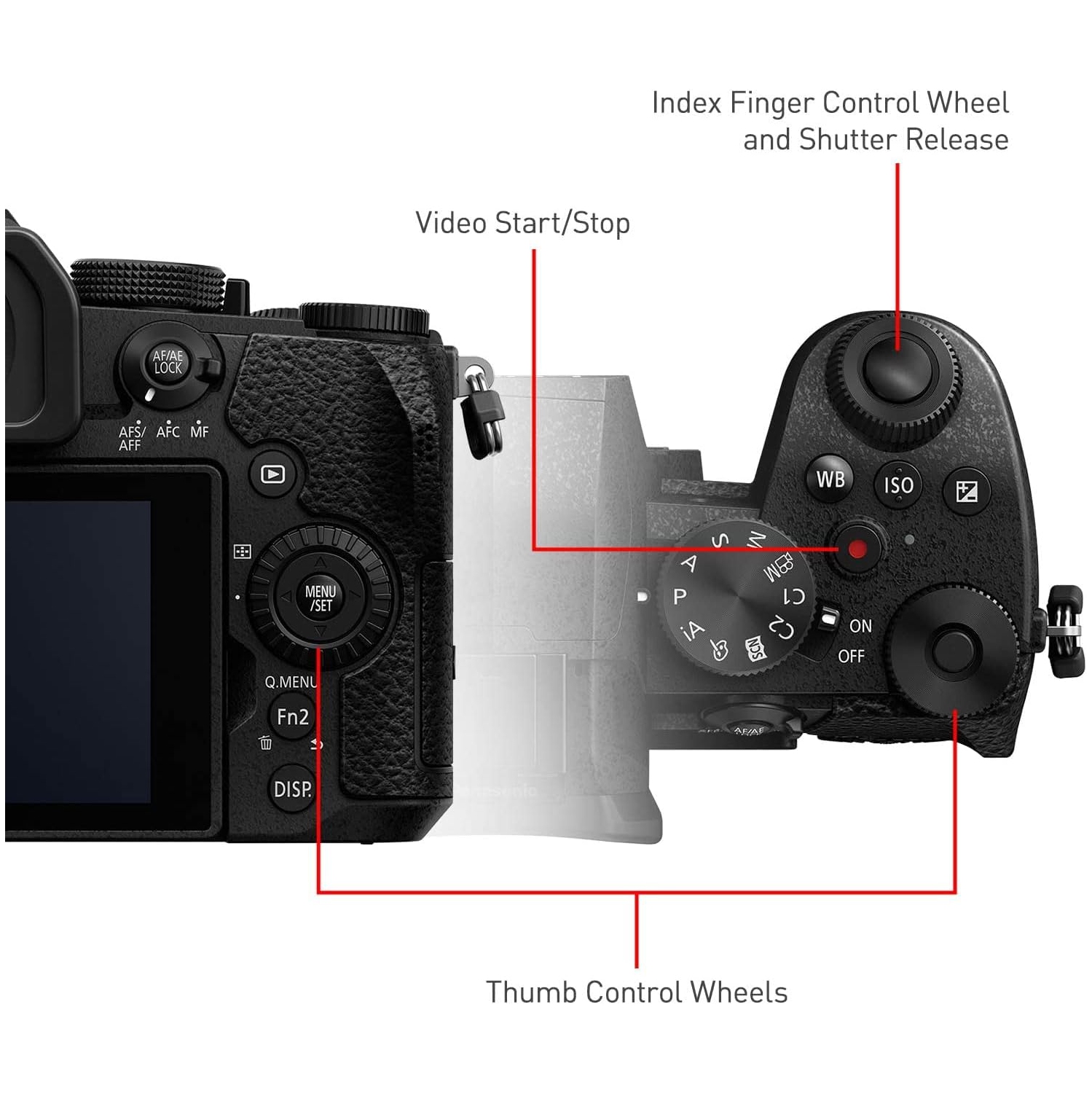 Refurbished - Panasonic LUMIX G95D 20.3 Megapixel Mirrorless Camera, 12-60mm F3.5-5.6 Micro Four Thirds Lens, 5-Axis Dual I.S. 2, 4K 24p 30p Video,