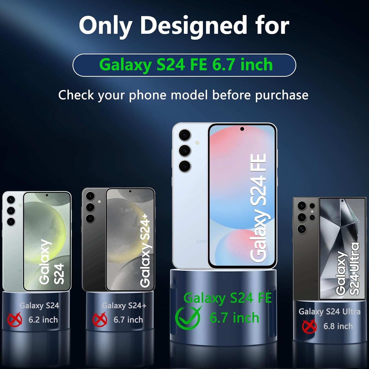 XCRS Dual Layered Comm PC + TPU Cover, Heavy Duty, Tuff, Drop Tested Protection Case for Samsung Galaxy S24 FE 2024
