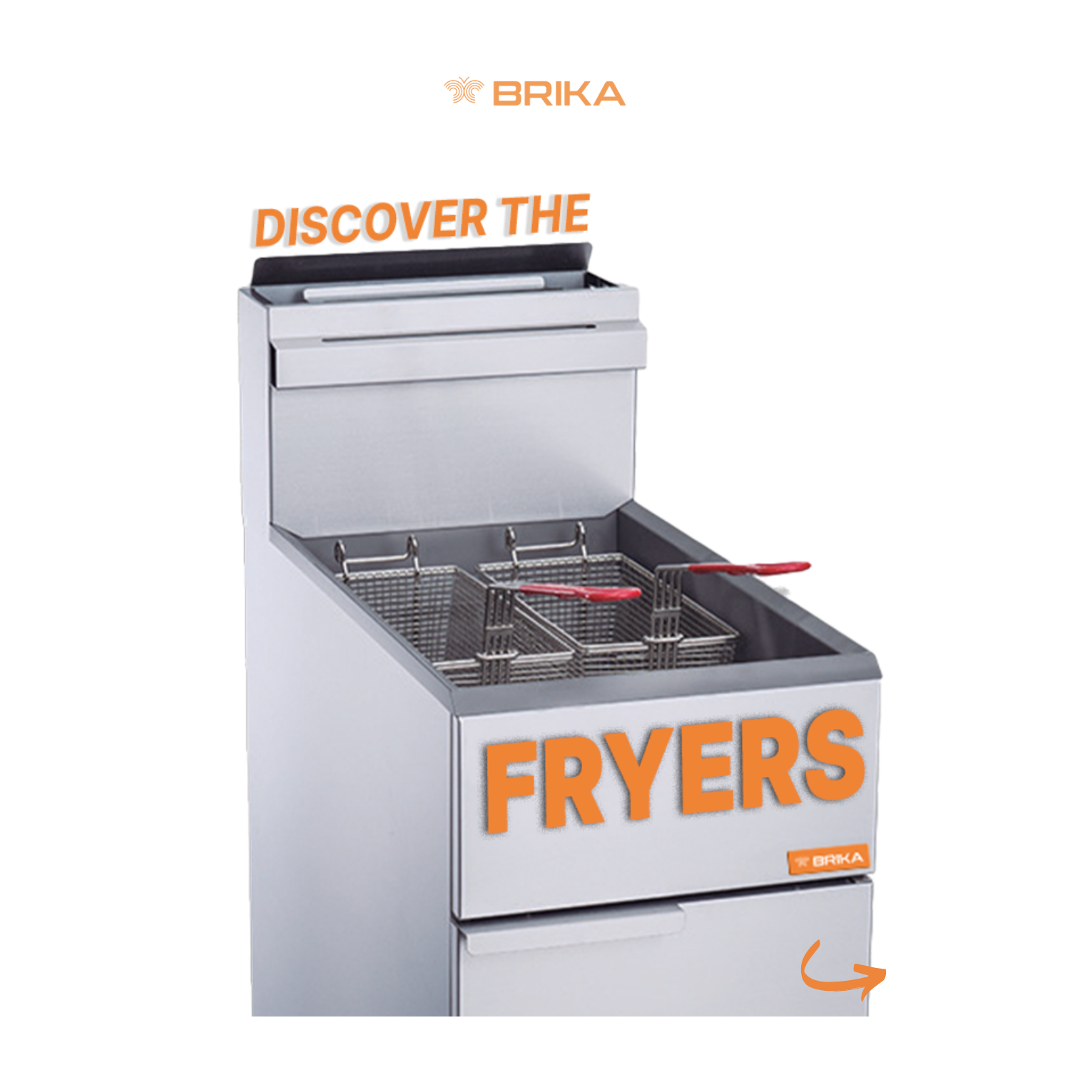 BRIKA BFR-70-LPG Commercial Propane LPG Deep Fryer 70 lbs Oil Capacity 150 000 BTU