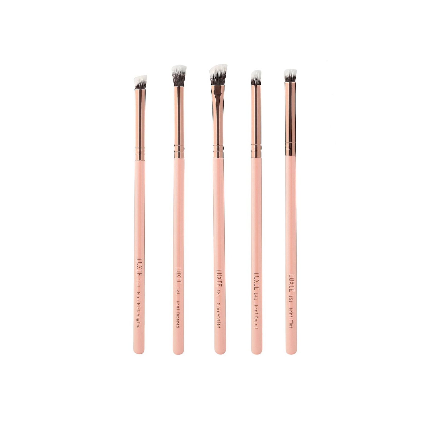 Luxie Beauty - Mini Detail Eye Brush Set - Rose Gold